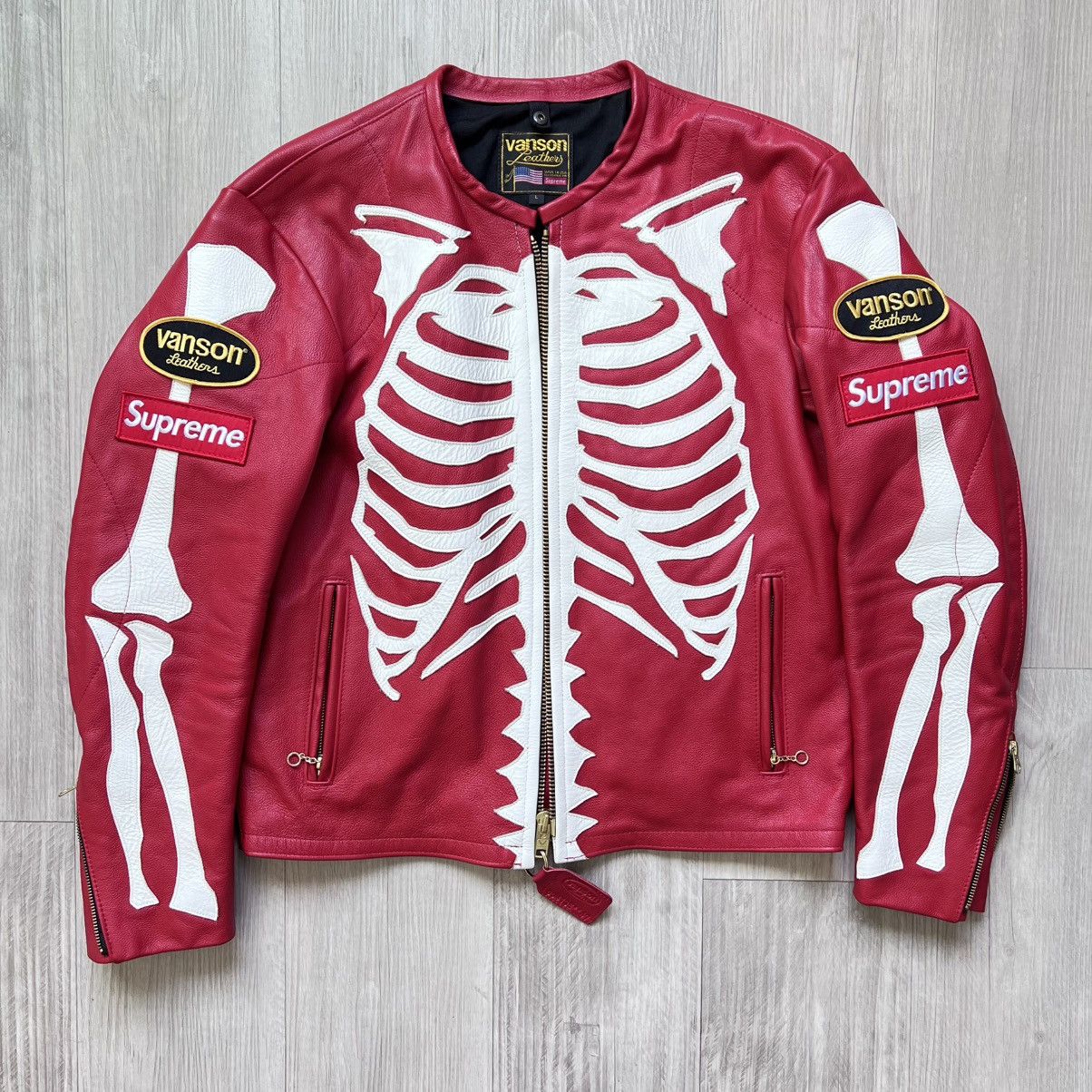 Vanson Leathers Vanson leathers jacket bones skeleton pink