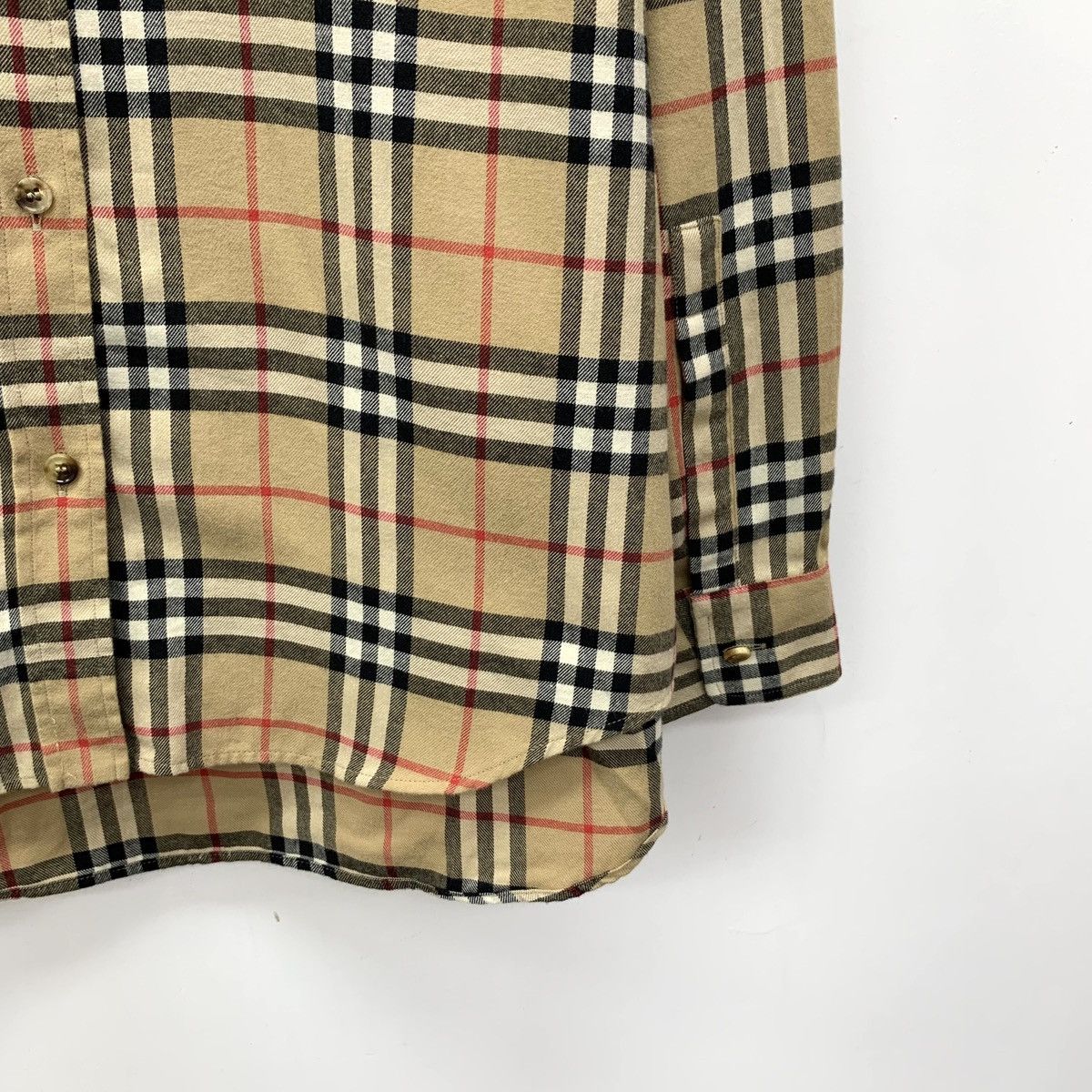 Burberry Burberry Brown Chain Detailed Check Long Sleeve Shirt K26WX Size S / US 4 / IT 40 - 4 Thumbnail