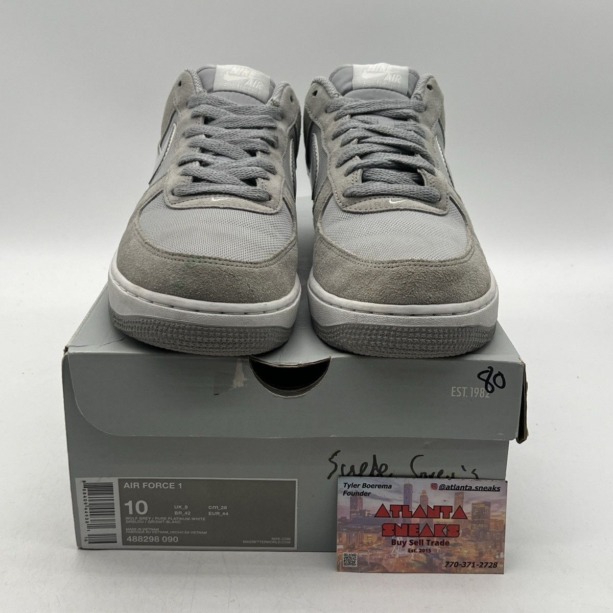 Nike Air Force 1 low wolf grey Size US 10 / EU 43 - 2 Thumbnail