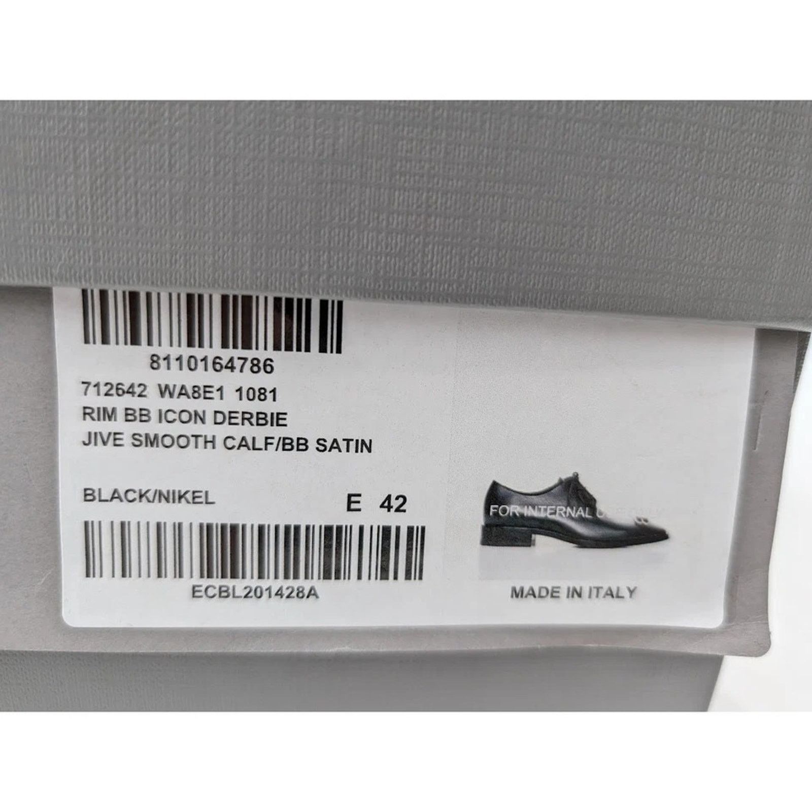 Balenciaga o1rshd1 Q:2 / Smooth Rim BB Icon Derbie Shoes in Black 42 Size US 9 / EU 42 - 22 Thumbnail