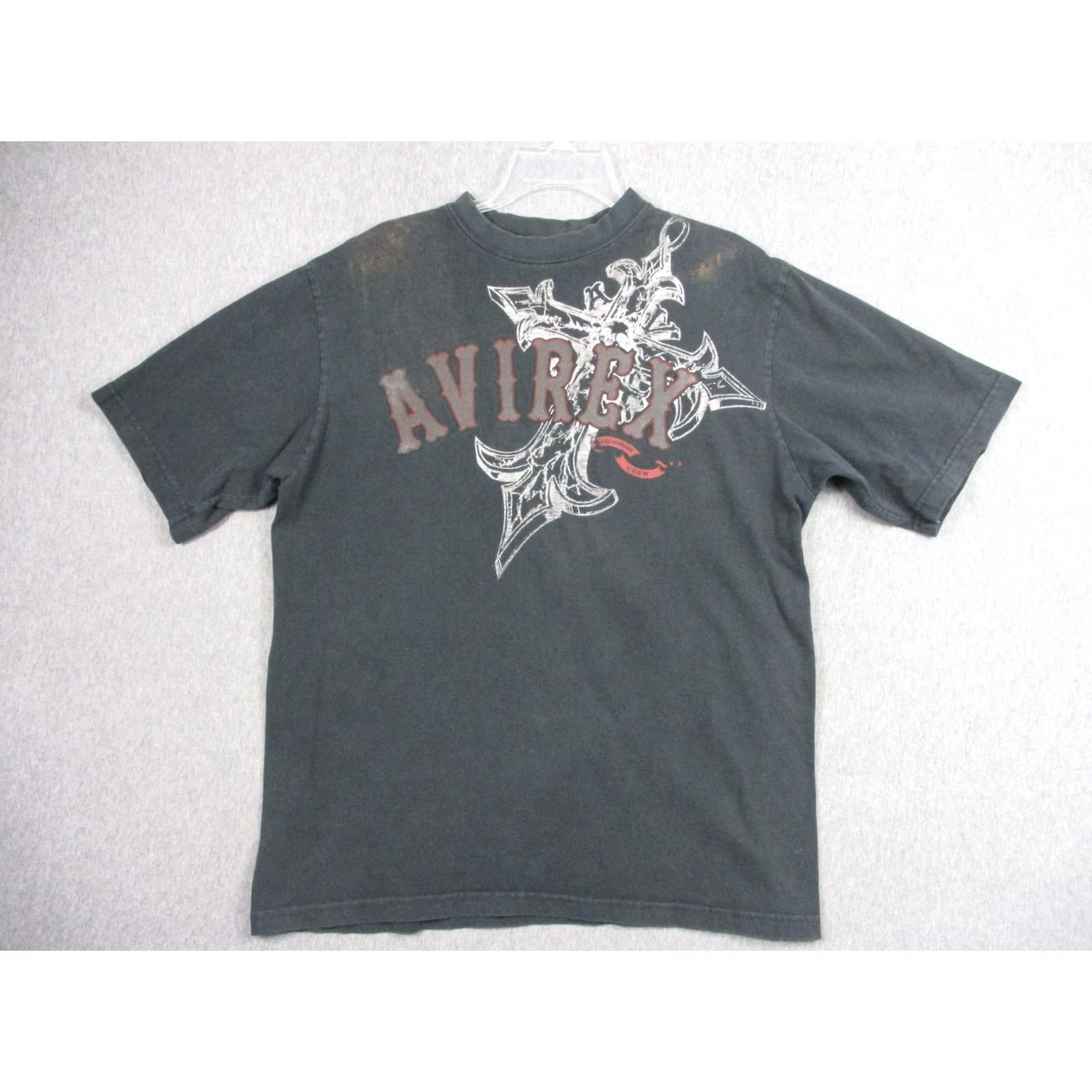 Avirex Avirex Shirt Mens Large Black Legendary Crew Graphic Tee T-Shirt Cotton Size US L / EU 52-54 / 3 - 2 Thumbnail
