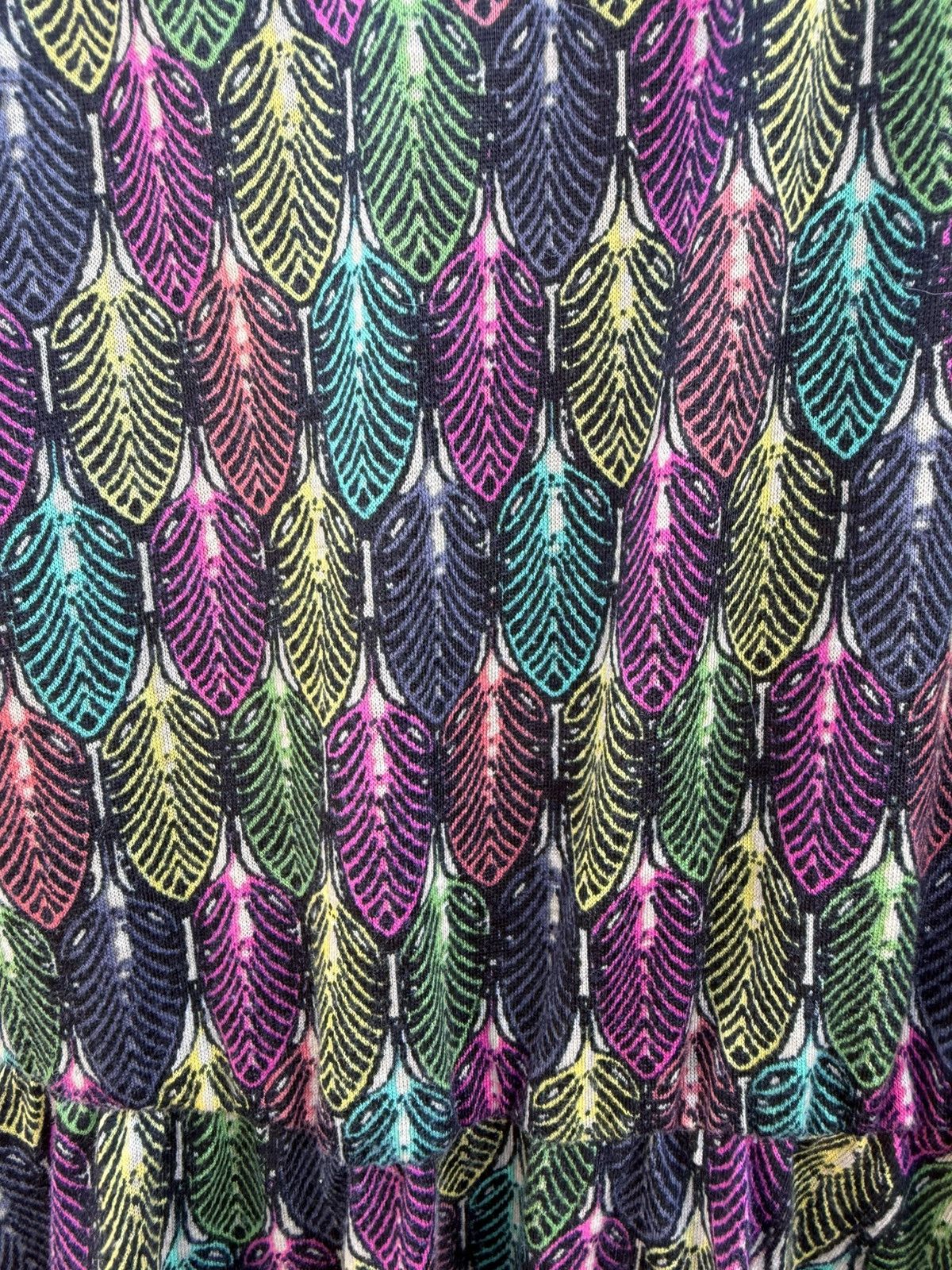 Other Xhilaration Tank Dress Tiered Layer Leaf Feather A-line Size XS / US 0-2 / IT 36-38 - 3 Thumbnail