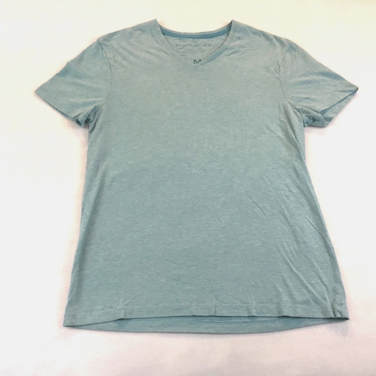 Banana Republic Banana Republic Splash Blue V-Neck Soft Wash Tee Size Medium Size US M / EU 48-50 / 2 - 1 Thumbnail
