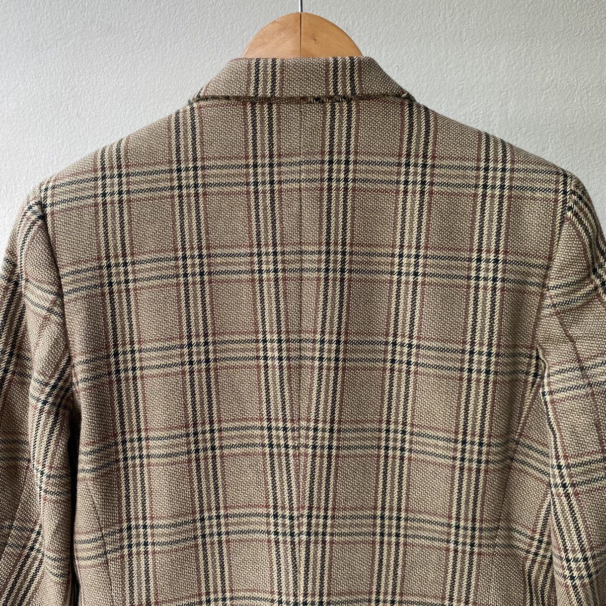 Burberry Burberrys Brown Plaid Double-Breasted Blazer Size L / US 10 / IT 46 - 6 Thumbnail