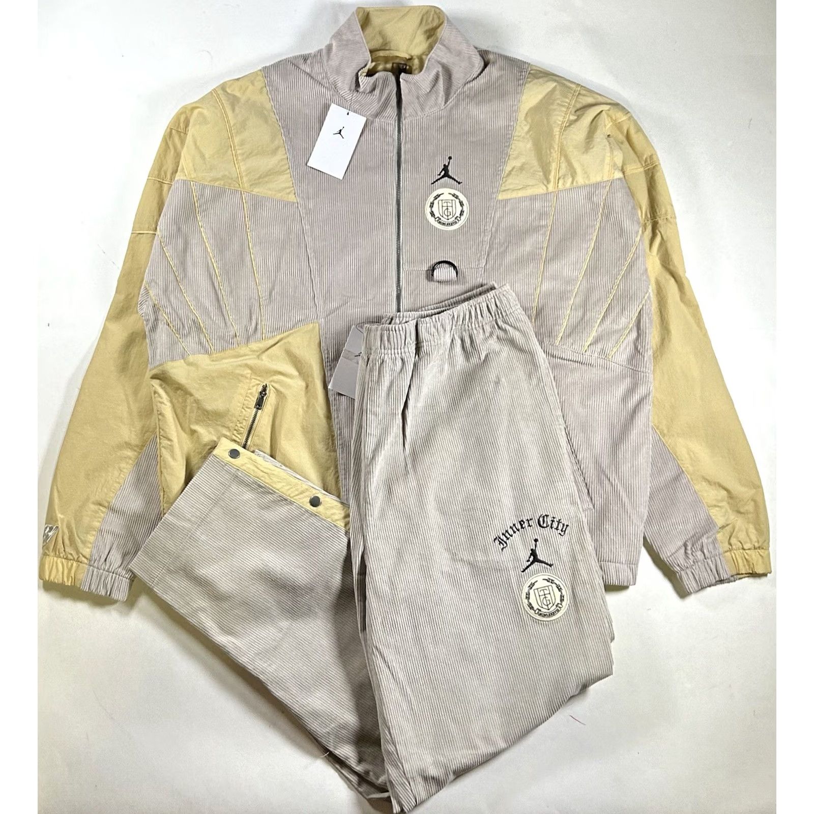 Jordan Brand Air Jordan Honor The Gift Inner City Russell Westbrook Cord Suit Set Jacket 2XL Beige Mens Size 48R - 2 Thumbnail
