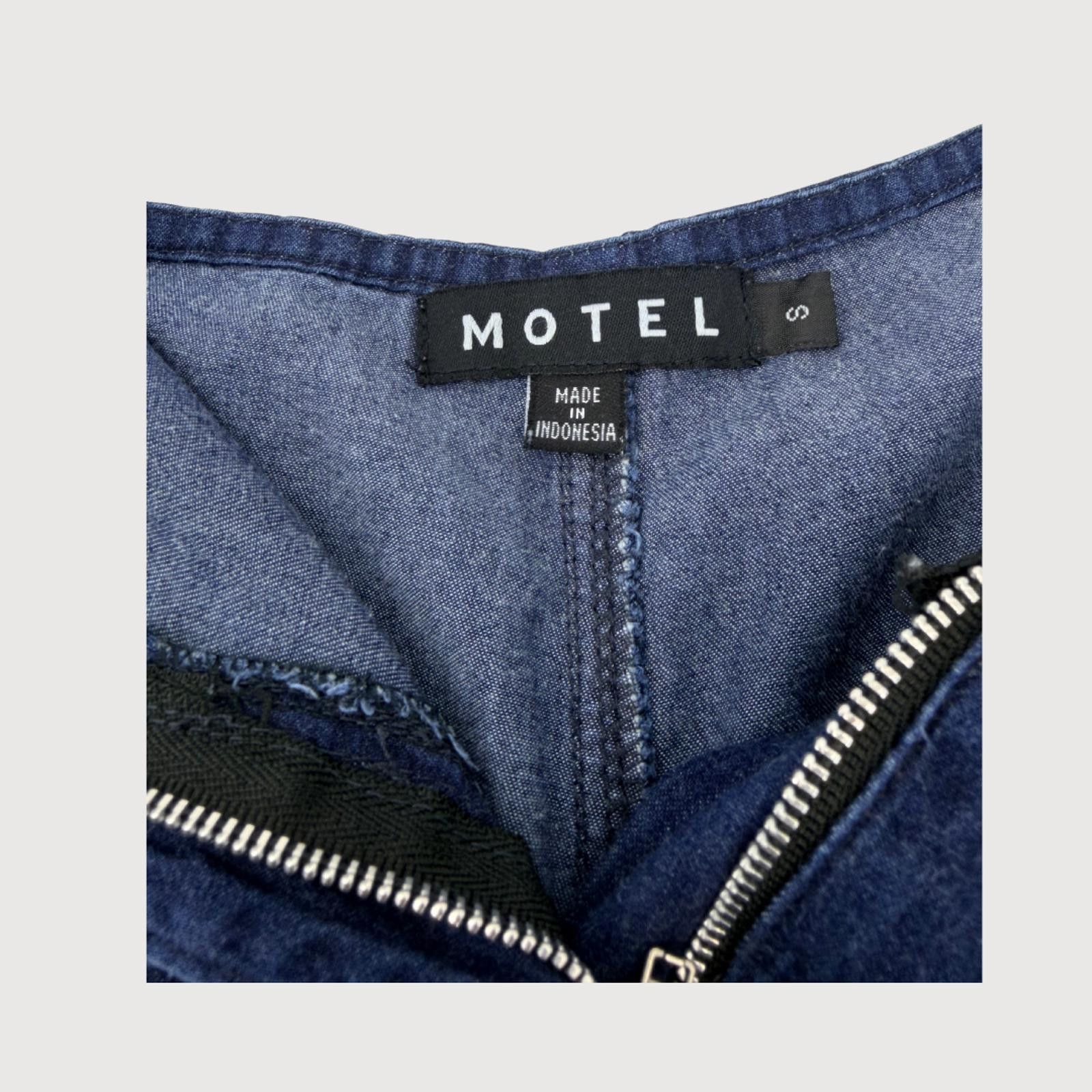 Other Motel Rocks Wide Leg Chambray Pants Low Rise Blue S Size 28" / US 6 / IT 42 - 5 Thumbnail