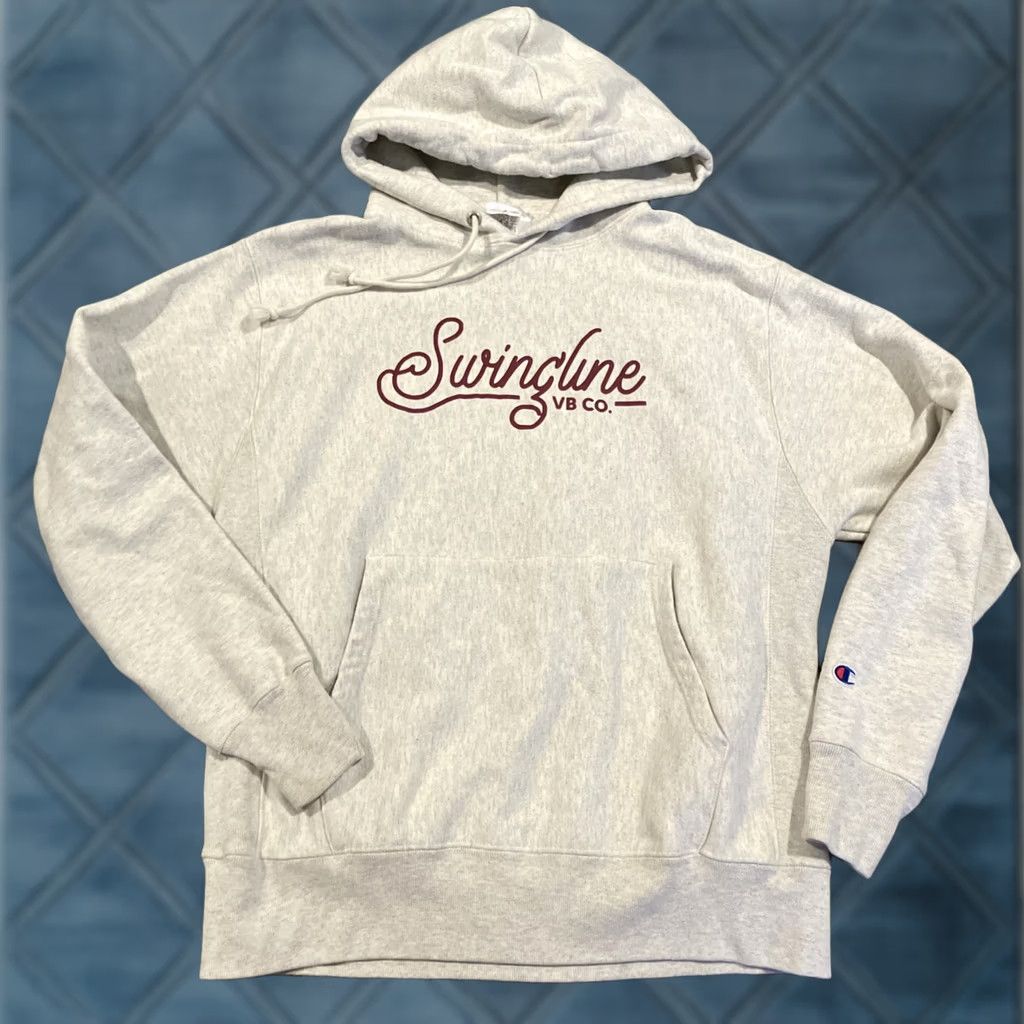 Champion VINTAGE Champion Reverse Weave Hoodie Medium M Gray Mens Pullover Reversible Stapler Swingline VB Co. Size US M / EU 48-50 / 2 - 1 Thumbnail