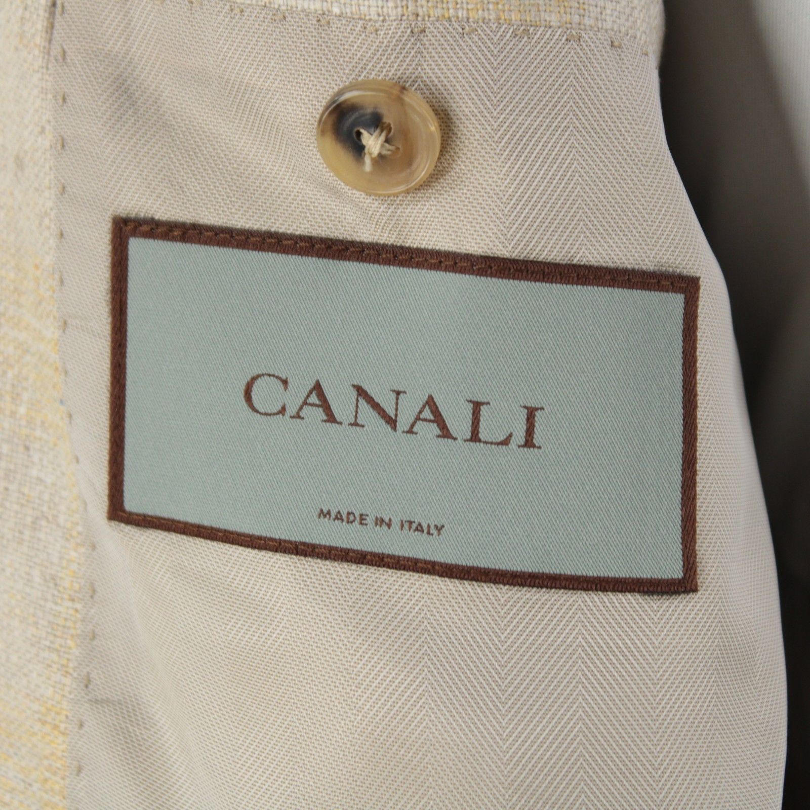 Canali Canali Sport Coat Size 42 Regular US in Beige Size 42R - 7 Thumbnail