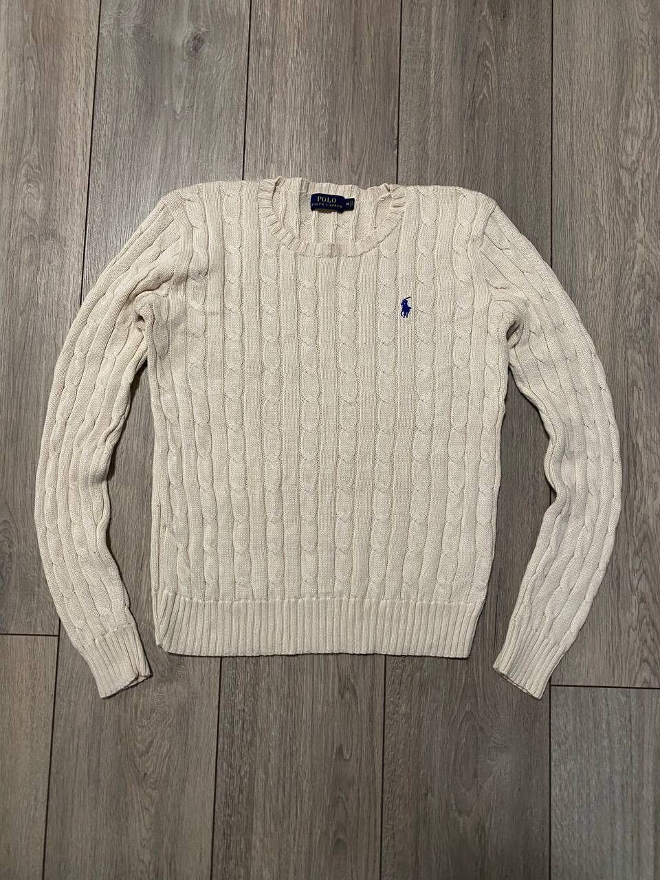 Polo Ralph Lauren Vintage Polo Ralph Lauren Cable Knit Crew Neck Sweater Y2K Size M / US 6-8 / IT 42-44 - 1 Thumbnail