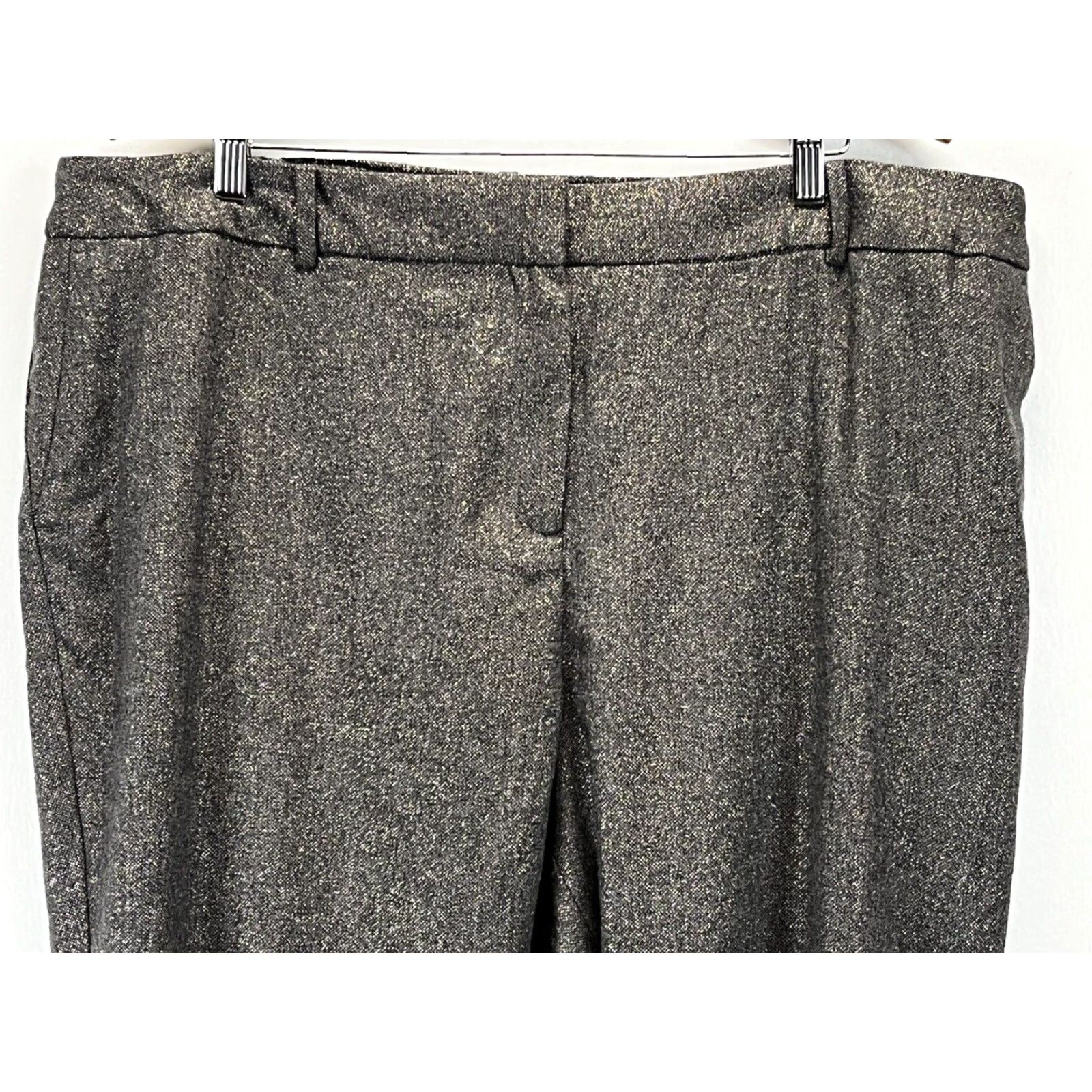 Talbots VINTAGE Talbots Women's Dress Pants 22W Plus High Waist Straight Wool Blend Gray/Gold Size 40" / US 18 - 2 Thumbnail