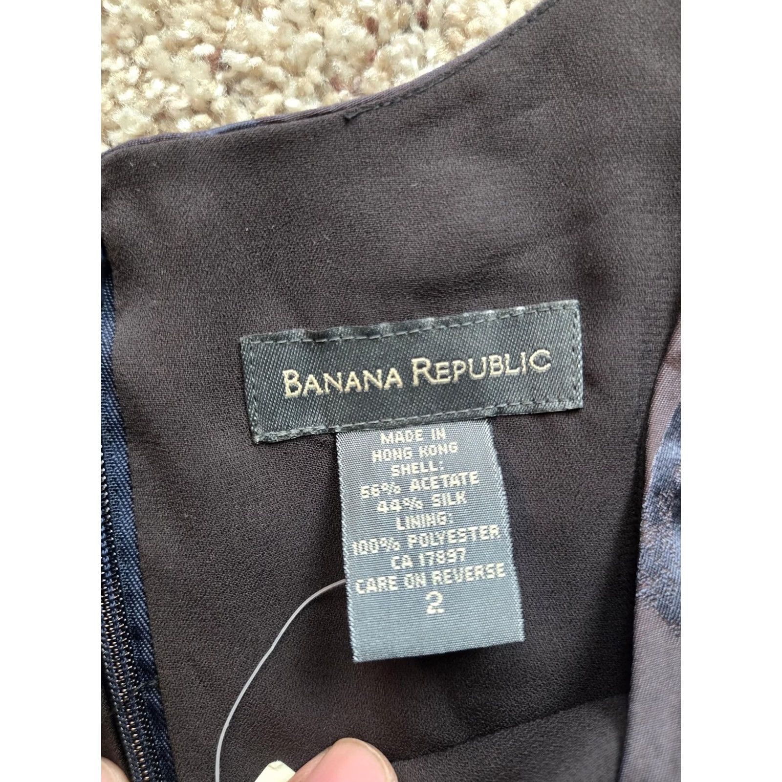Banana Republic VINTAGE Banana Republic Dress Womens 2 Brown Floral Sleeveless Sheath Lined NWT Size XS / US 0-2 / IT 36-38 - 4 Thumbnail