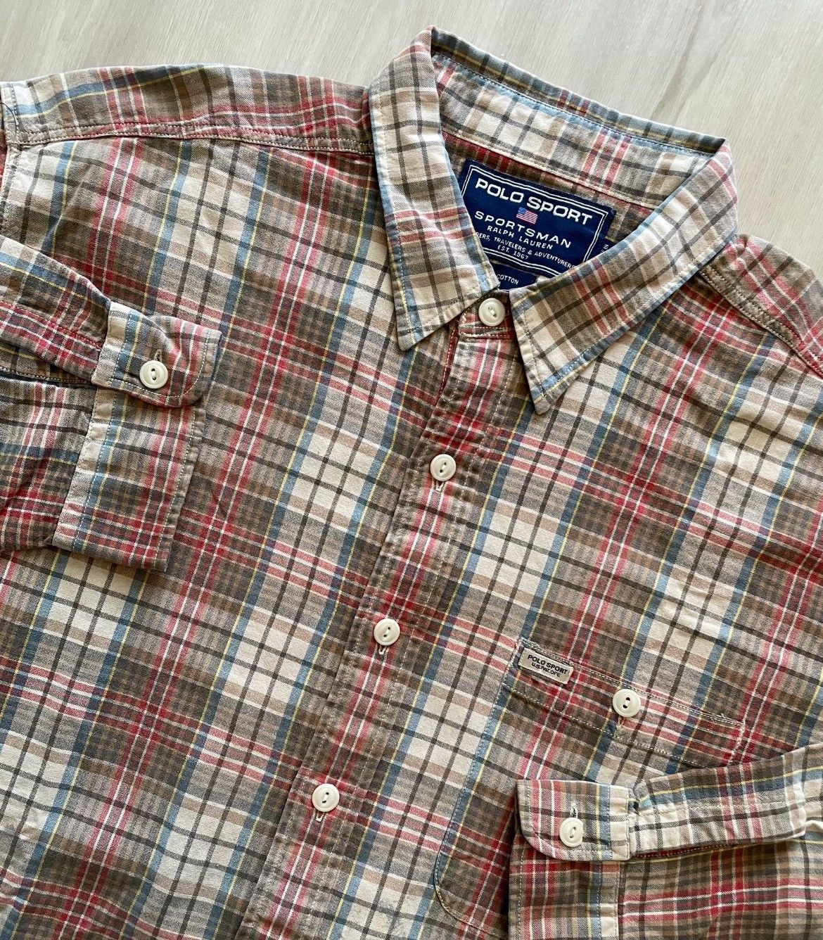 Polo Ralph Lauren Vintage Polo Sport Sportsman Outdoors Button Up Sz M Size US M / EU 48-50 / 2 - 1 Thumbnail