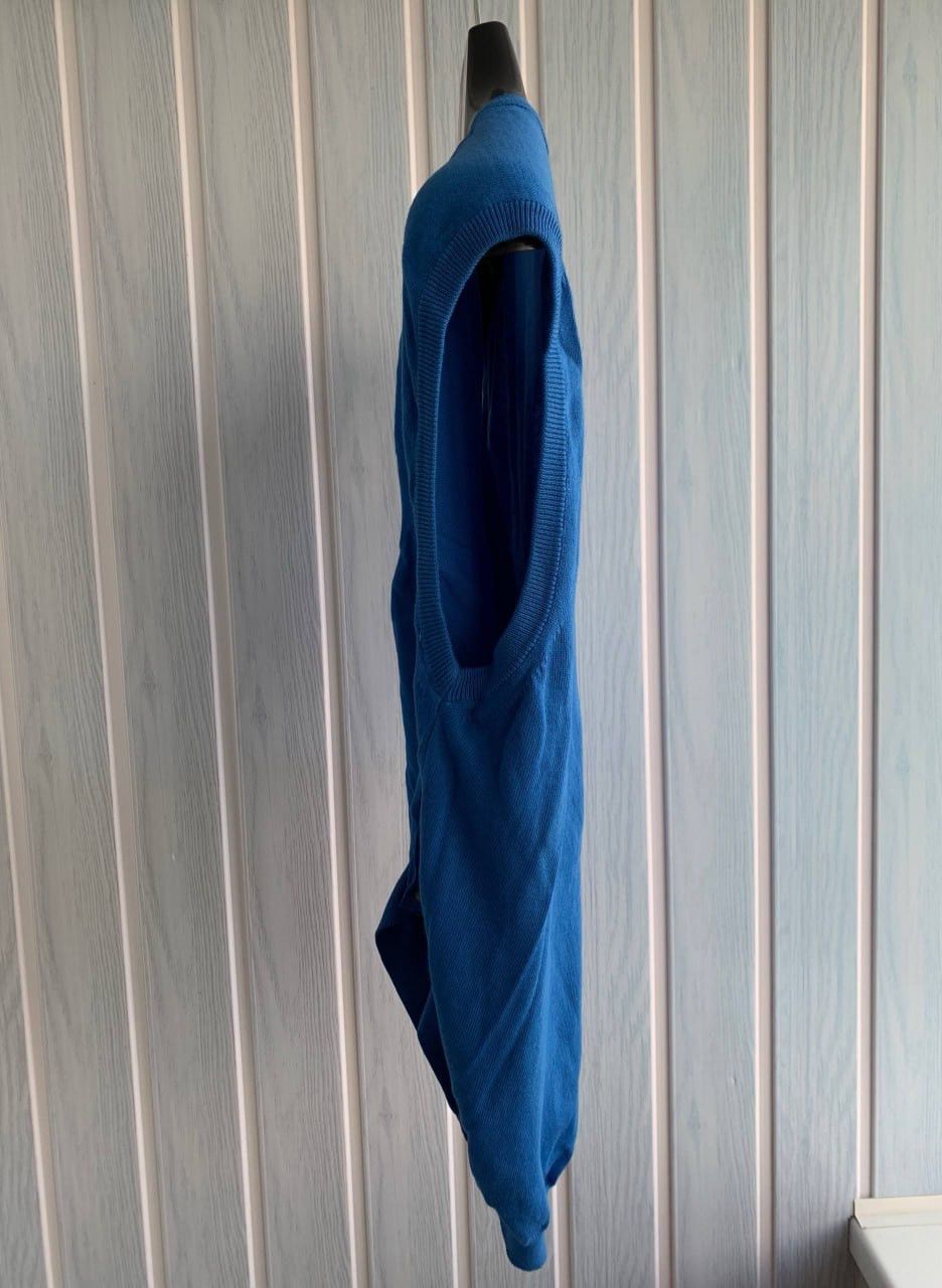Romeo Gigli Romeo Gigli Man Blue Knit Cotton V-Neck Sleeveless Vest Size US M / EU 48-50 / 2 - 8 Thumbnail