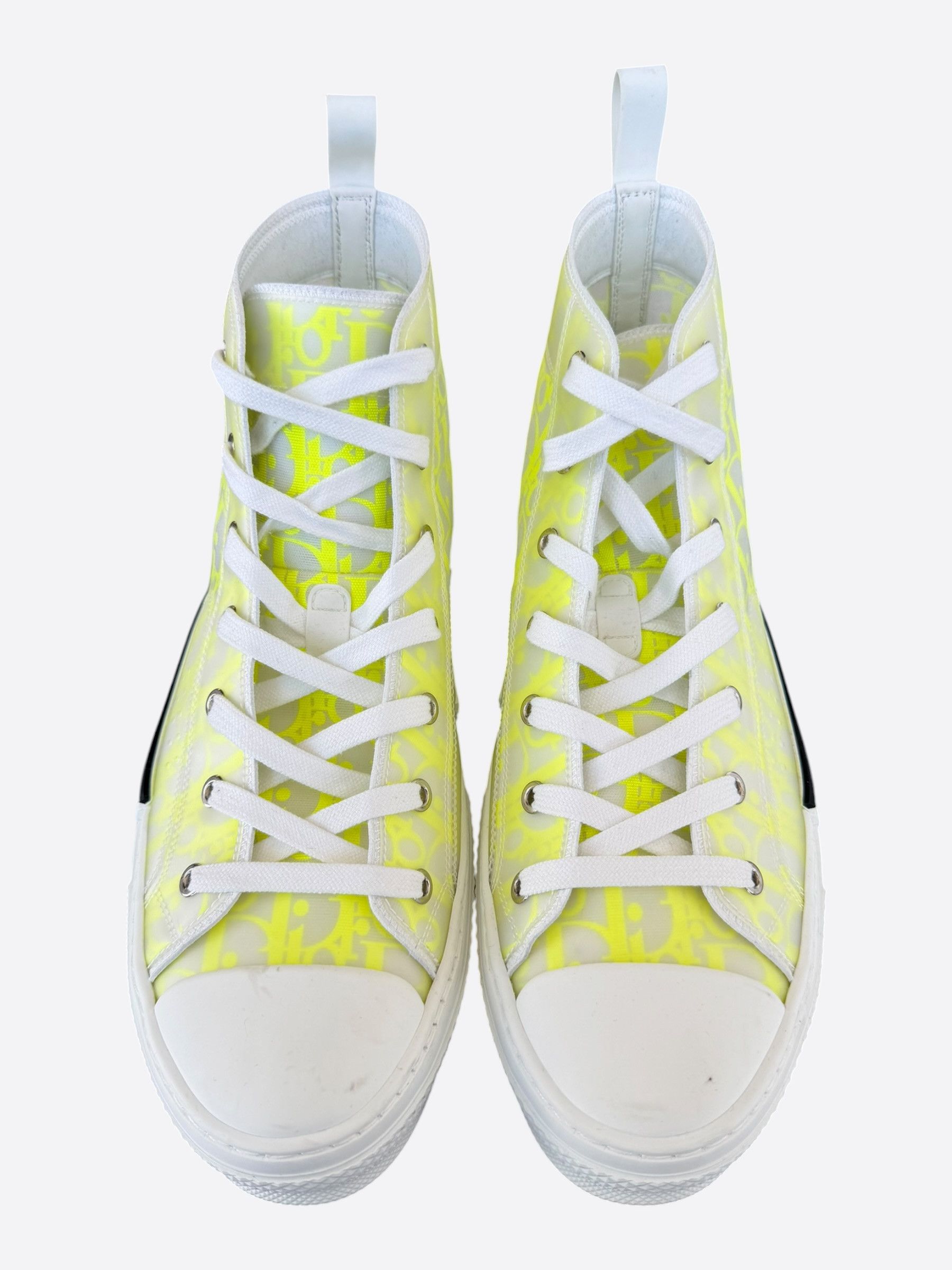 Dior Dior White & Yellow Oblique B23 Sneakers Size US 10 / EU 43 - 2 Thumbnail