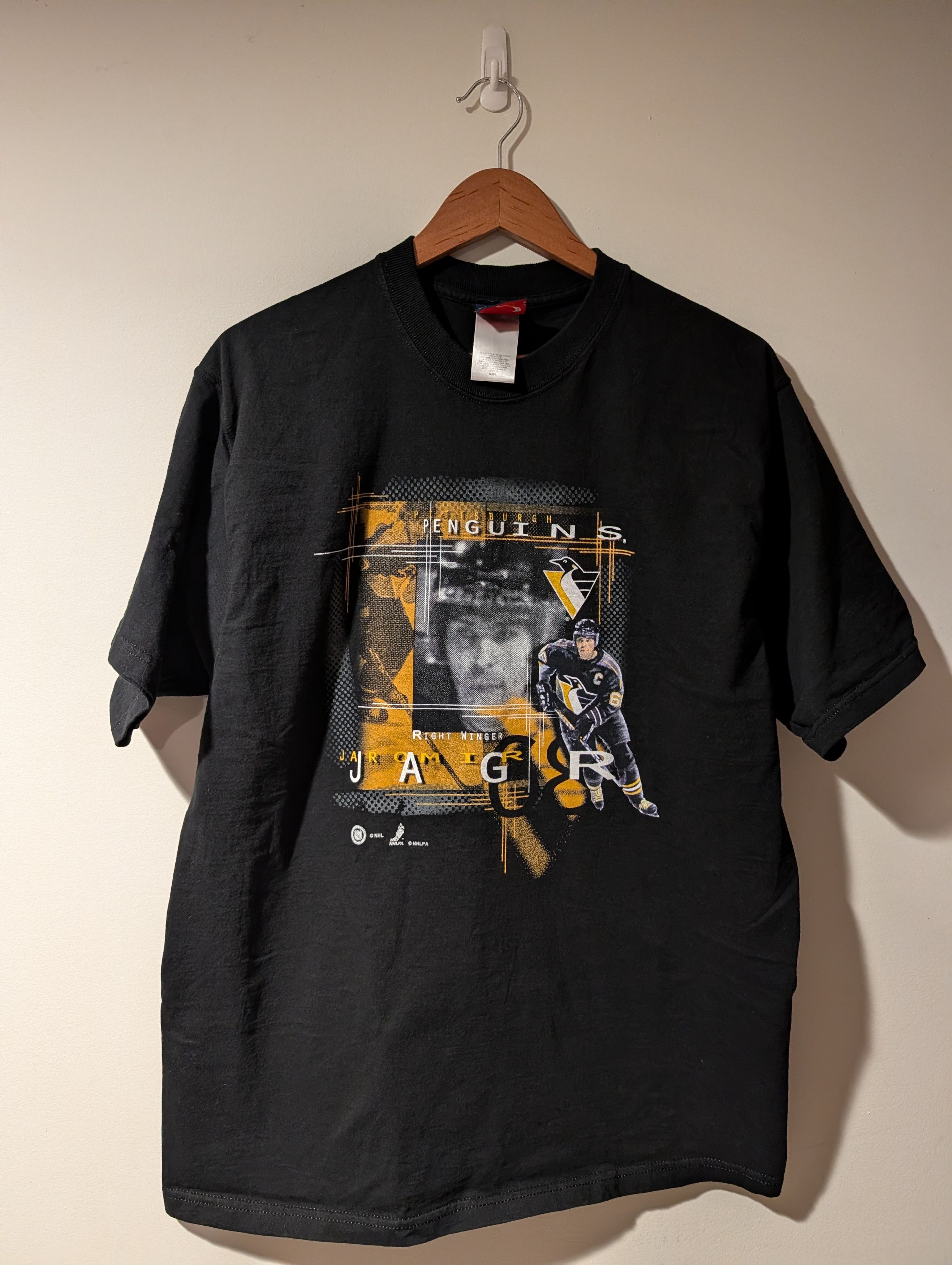 NHL Vintage Jaromir Jagr Pittsburgh Penguins Pro Player T-Shirt Size US L / EU 52-54 / 3 - 1 Thumbnail