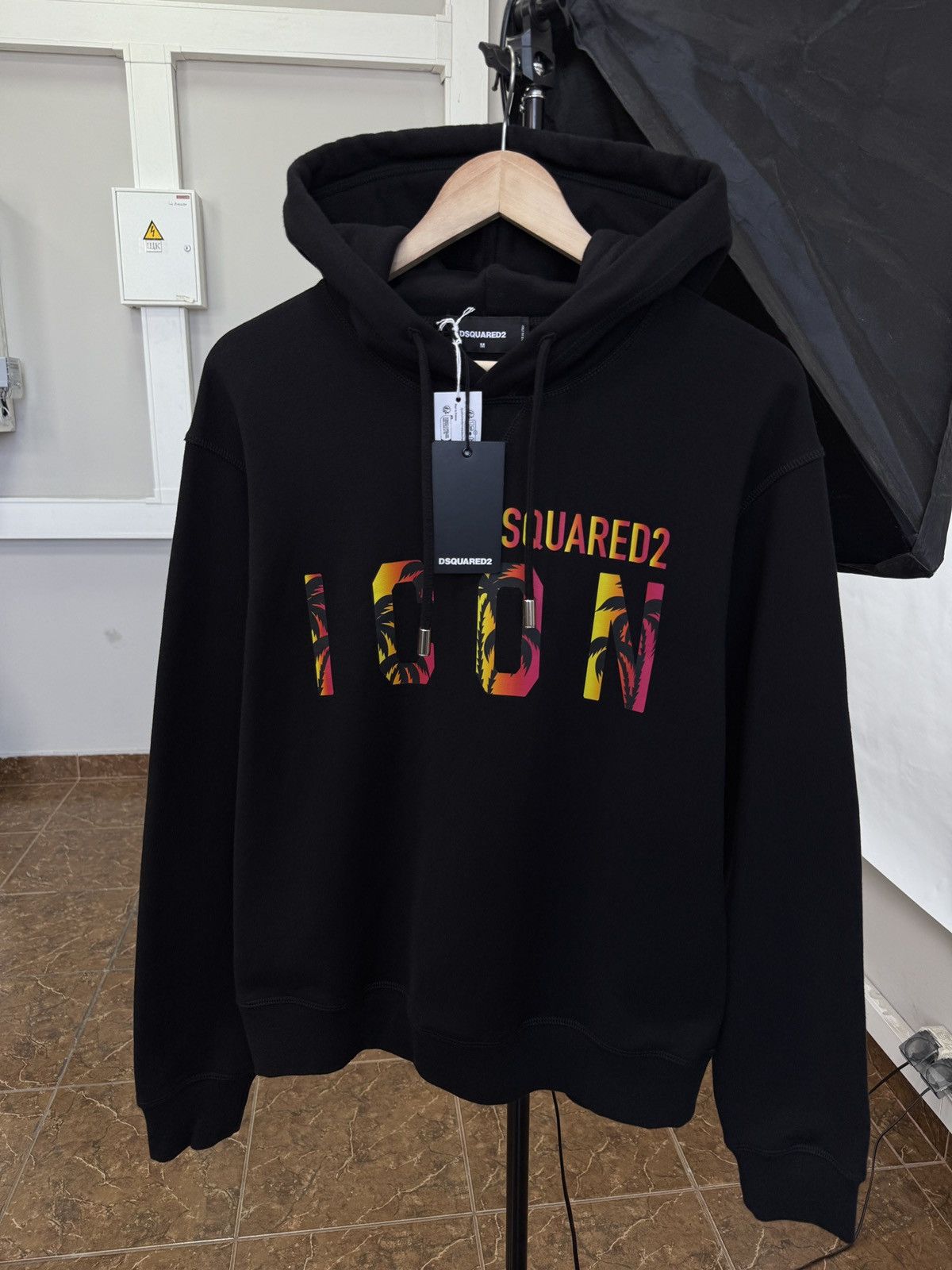 🇮🇹❗️NEW Dsquared2 ICON Hawaiian Logo Hoodie Y2K