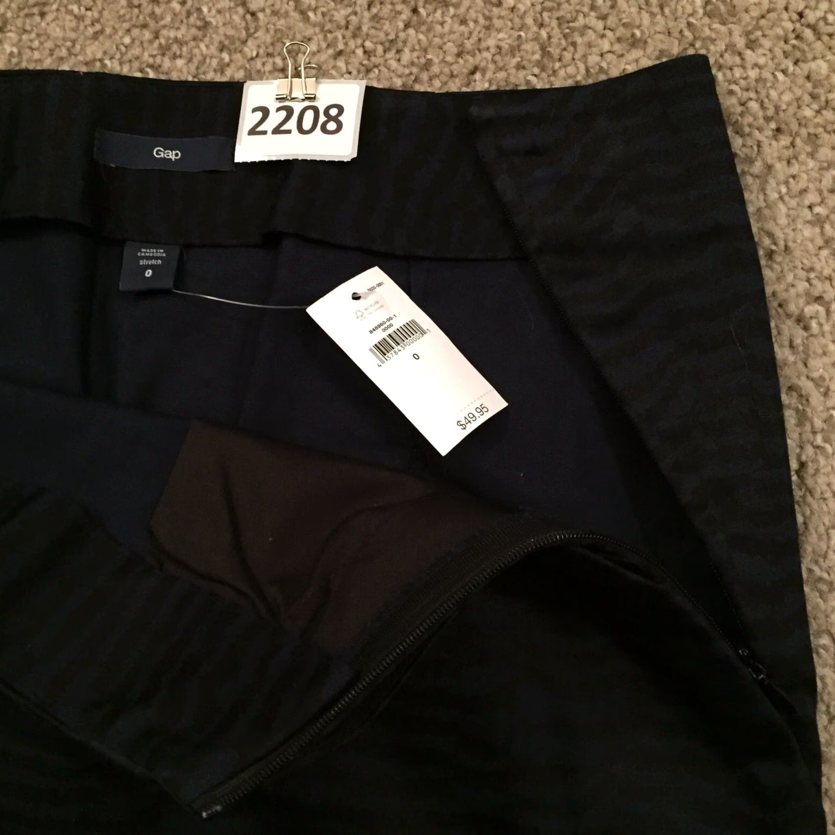 Gap Gap Skirt Women Short Pencil Animal Print Pockets Black Cotton Blend 0 Size 25" / US 0 / IT 36 - 6 Thumbnail
