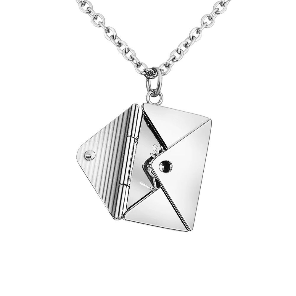 Other Silver Letter Locket Necklace Love You Pendant Gift Size ONE SIZE - 2 Thumbnail