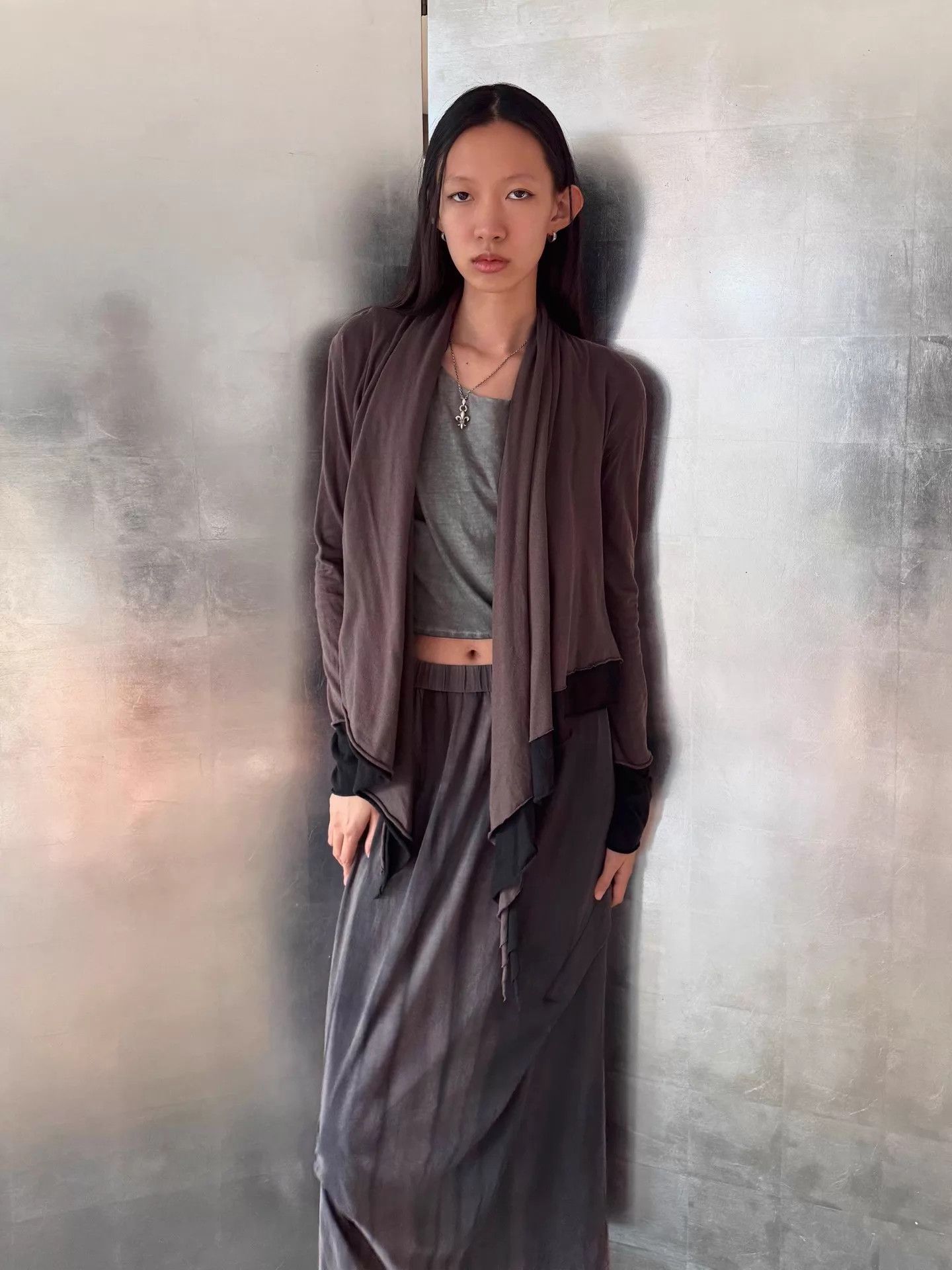 Other Dutch Double-Layer Color-Blocked Irregular Cardigan S Size S / US 4 / IT 40 - 1 Thumbnail