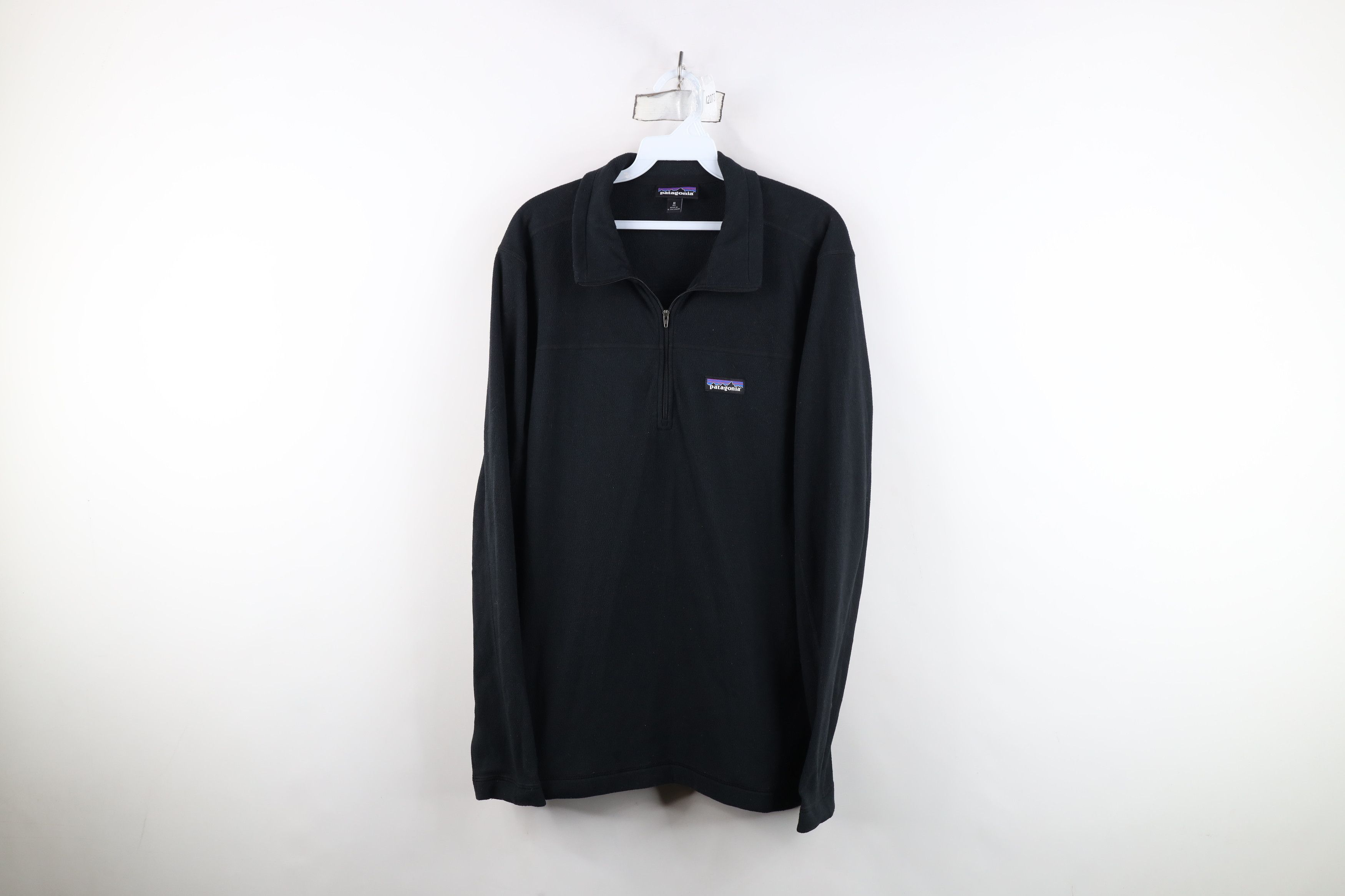 Patagonia Vintage Patagonia Box Logo Pullover Fleece Sweater Black Size US M / EU 48-50 / 2 - 1 Thumbnail
