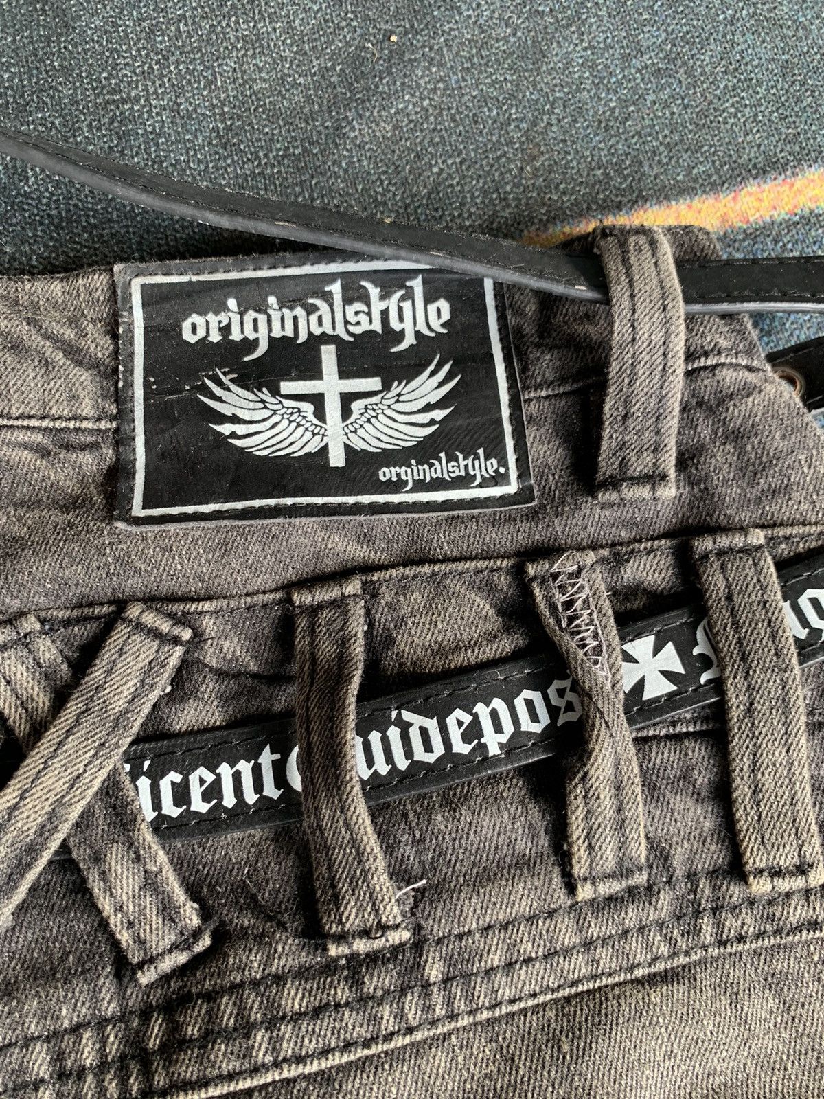If Six Was Nine 💥 OriginalStyle Distressed Double Waist Denim Size US 32 / EU 48 - 5 Thumbnail