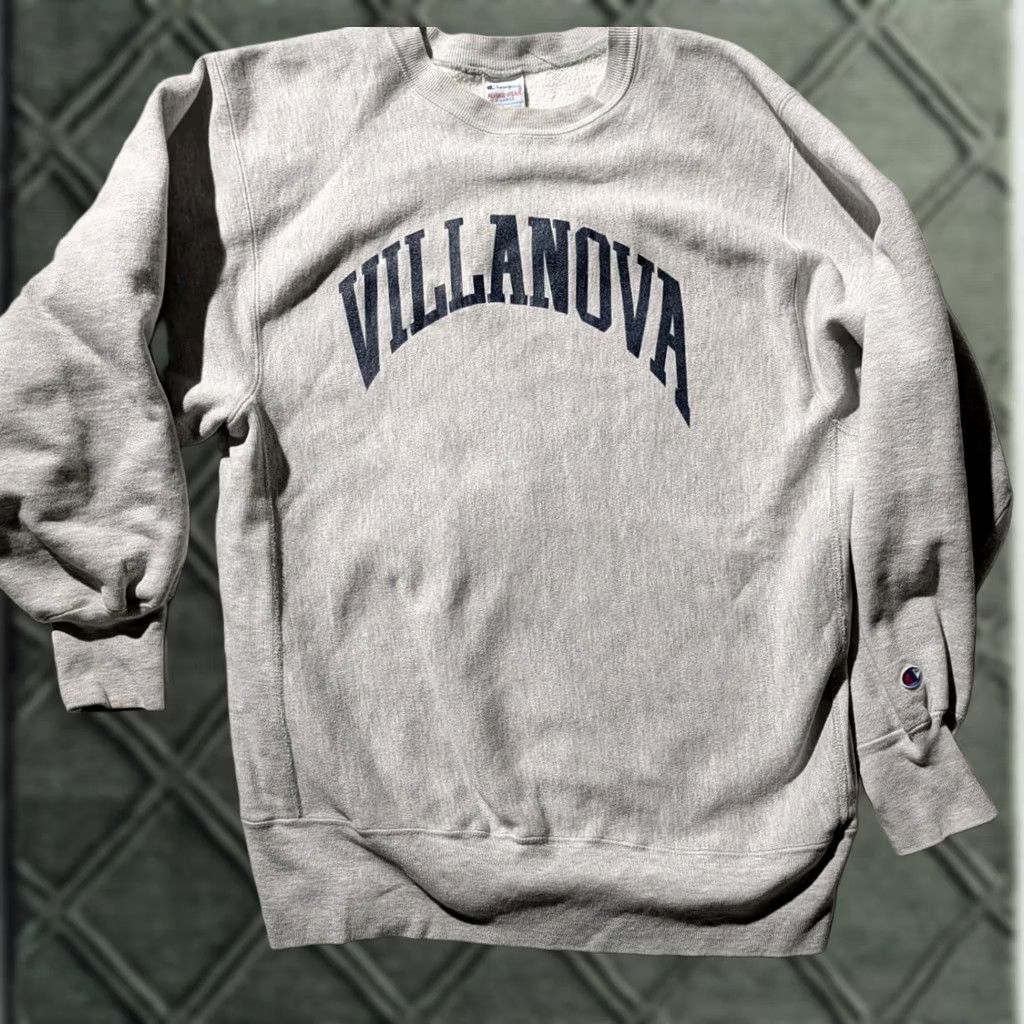 Champion VINTAGE Champion Reverse Weave Villanova University Crewneck Sweatshirt XL Gray Mens Size US XL / EU 56 / 4 - 1 Thumbnail