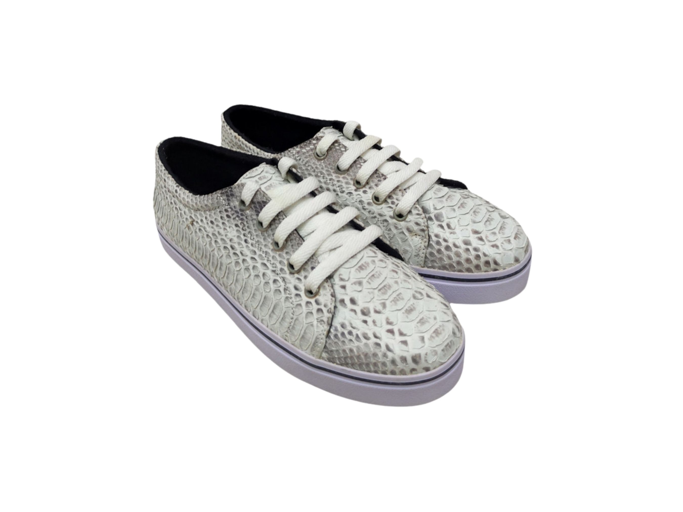 Handmade Snakeskin Casual Sneakers Size US 7 / EU 40 - 2 Thumbnail