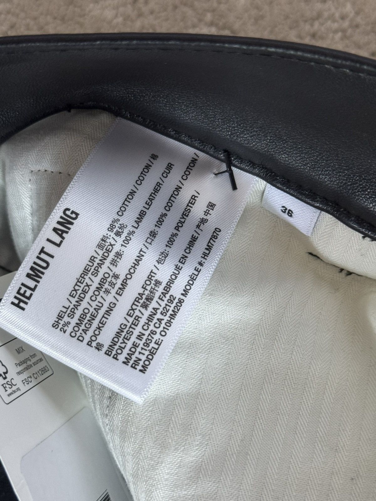 Helmut Lang Helmut Lang Leather Lightweight Runway Black Ski Pants Size US 36 / EU 52 - 5 Thumbnail