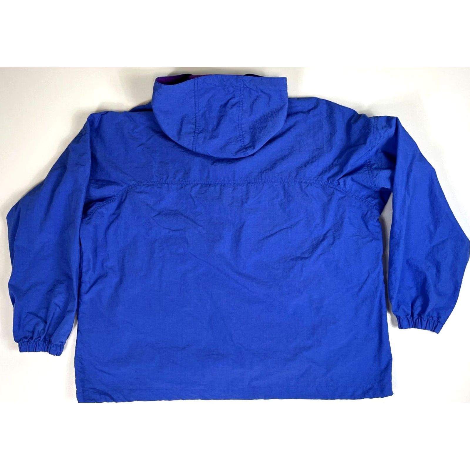 Vintage Columbia Women’s Vintage 90s Pullover Anorak Windbreaker Jacket XL Blue 90s Hooded Pockets Size XL / US 12-14 / IT 48-50 - 2 Thumbnail