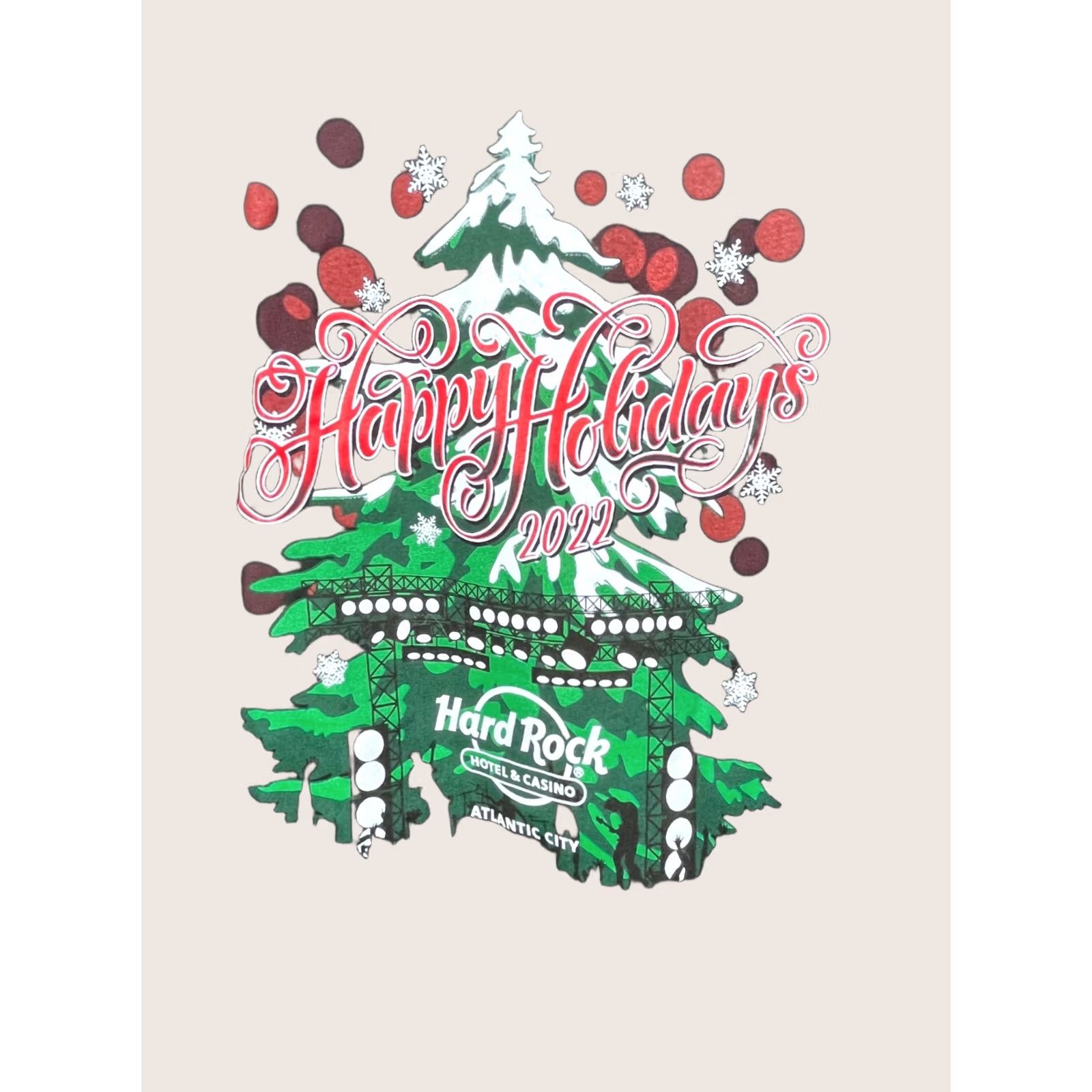 Hard Rock Cafe Hard Rock Hotel Casino Atlantic City T-Shirt Men 2XL Cotton Black Christmas Santa Happy Holidays Graphic Print Logo Regular Short Sleeve Crew Neck Size US XXL / EU 58 / 5 - 1 Thumbnail