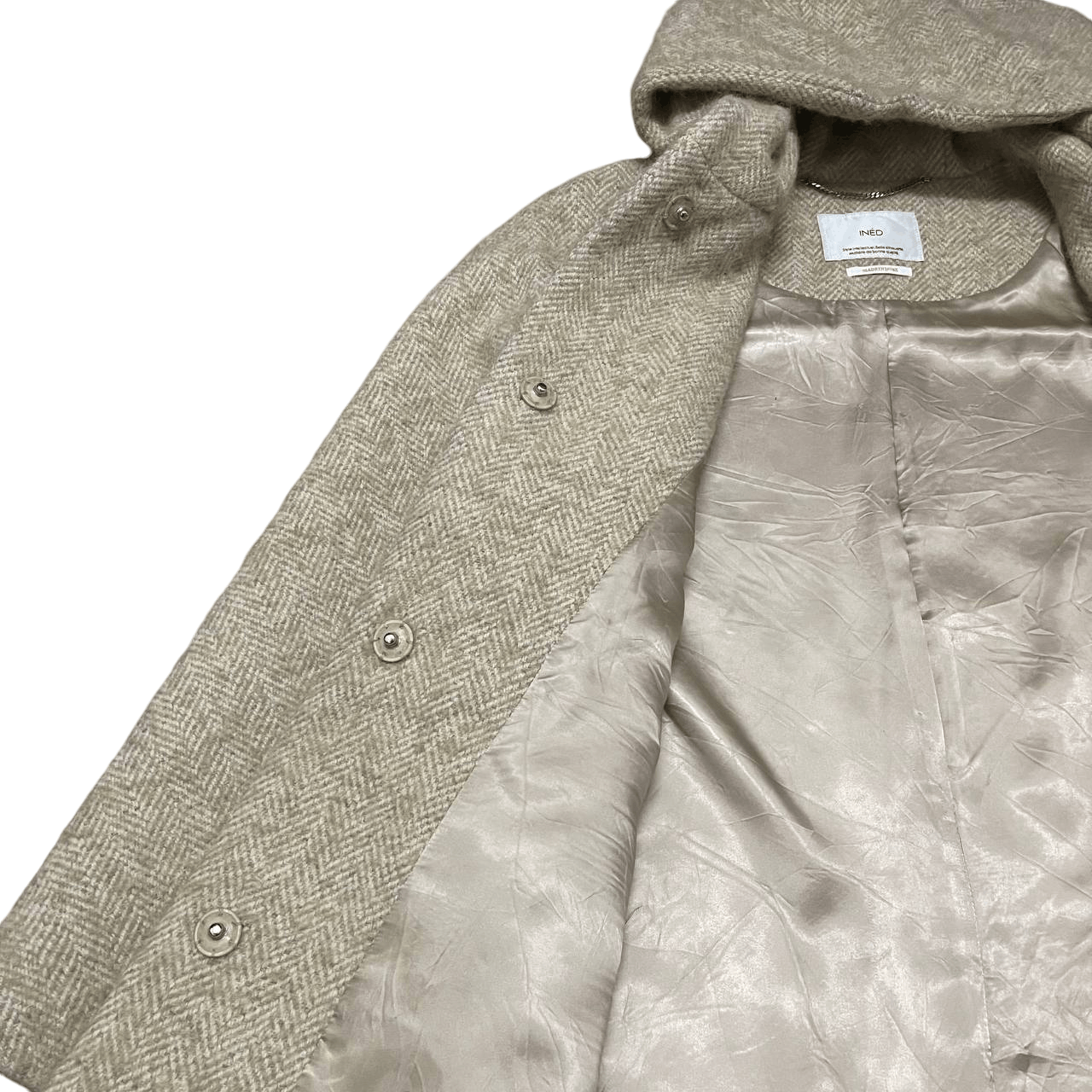Yohji Yamamoto Vintage Ined Yohji Yamamoto Wool Hooded Long Coat Size US M / EU 48-50 / 2 - 7 Thumbnail