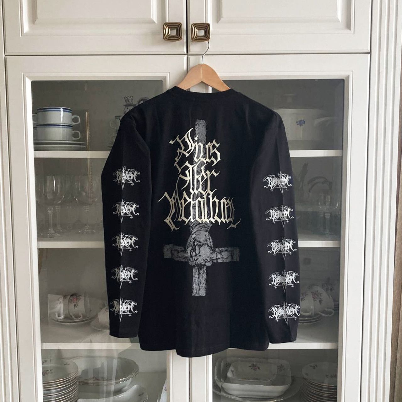 Band Tees Long sleeve Behexen -By the Blessing of Satan - black metal Size US L / EU 52-54 / 3 - 4 Thumbnail
