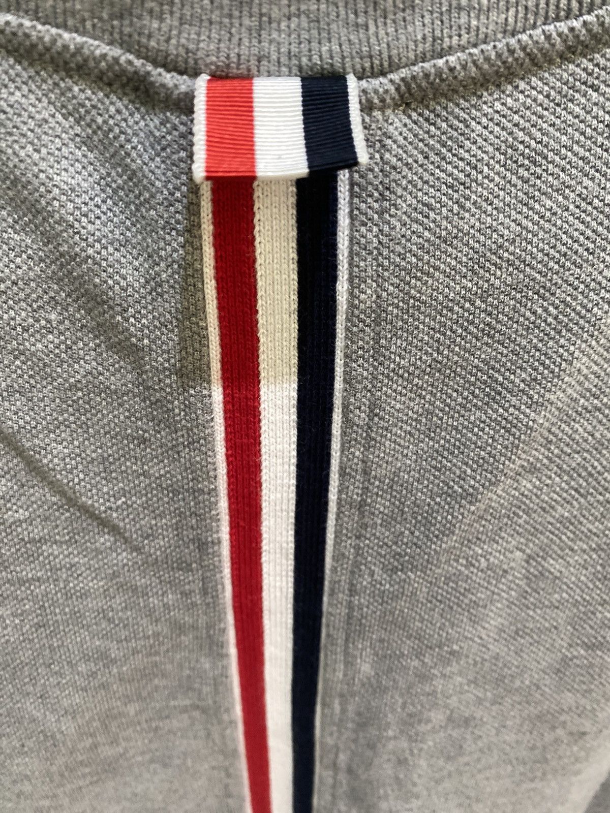 Moncler × Moncler Grenoble × Thom Browne Thom browne grosgrain loop back pique tshirt Size US L / EU 52-54 / 3 - 13 Thumbnail