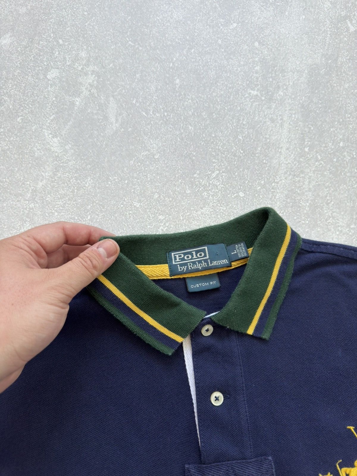 Polo Ralph Lauren Vintage Polo Ralph Lauren Big Pony Rugby Polos Shirt Navy Size US L / EU 52-54 / 3 - 8 Thumbnail