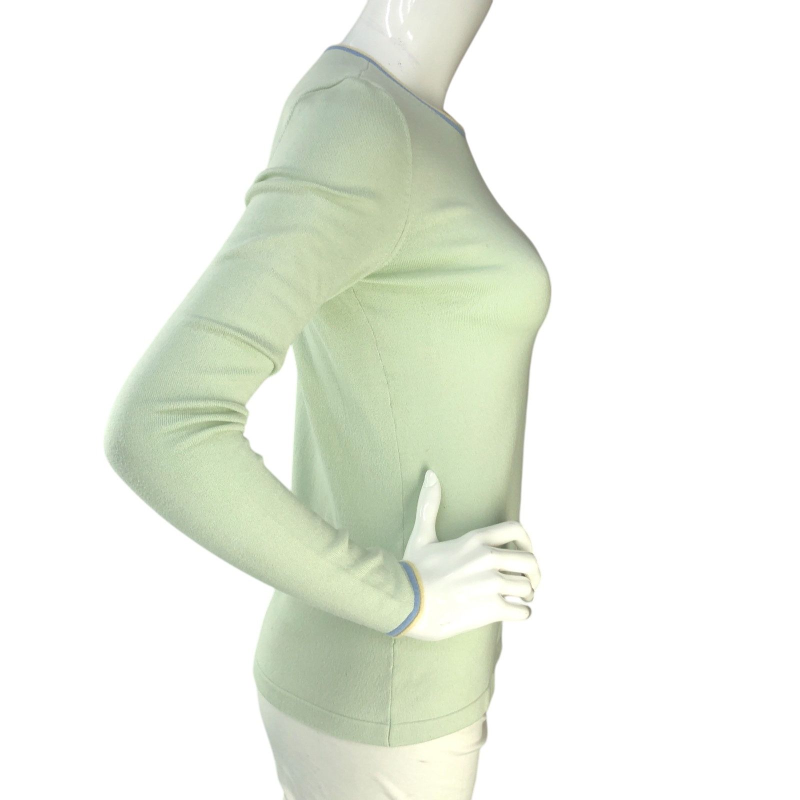 J.McLaughlin J McLaughlin Size XS Sweater Tight Knit Long Sleeve Green Size XS / US 0-2 / IT 36-38 - 9 Thumbnail
