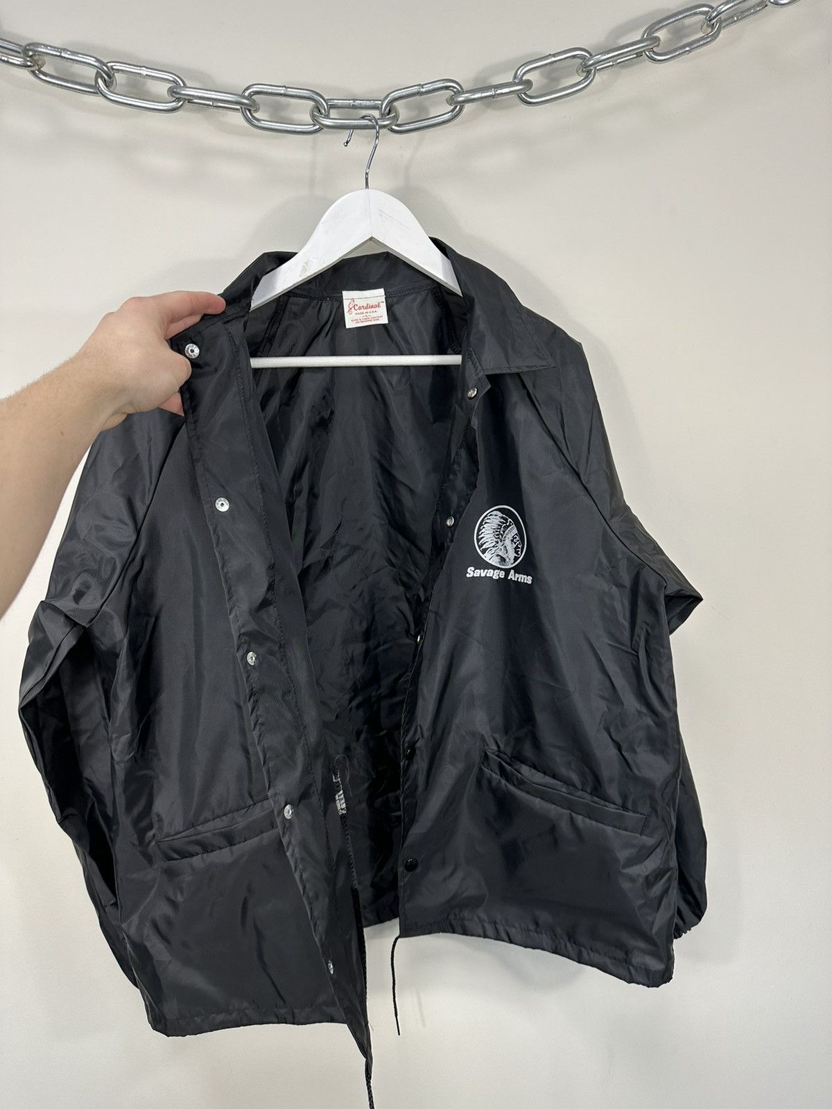 Vintage Vintage 90s Savage Arms Made in USA Black Overshirt Jacket Size US L / EU 52-54 / 3 - 9 Thumbnail