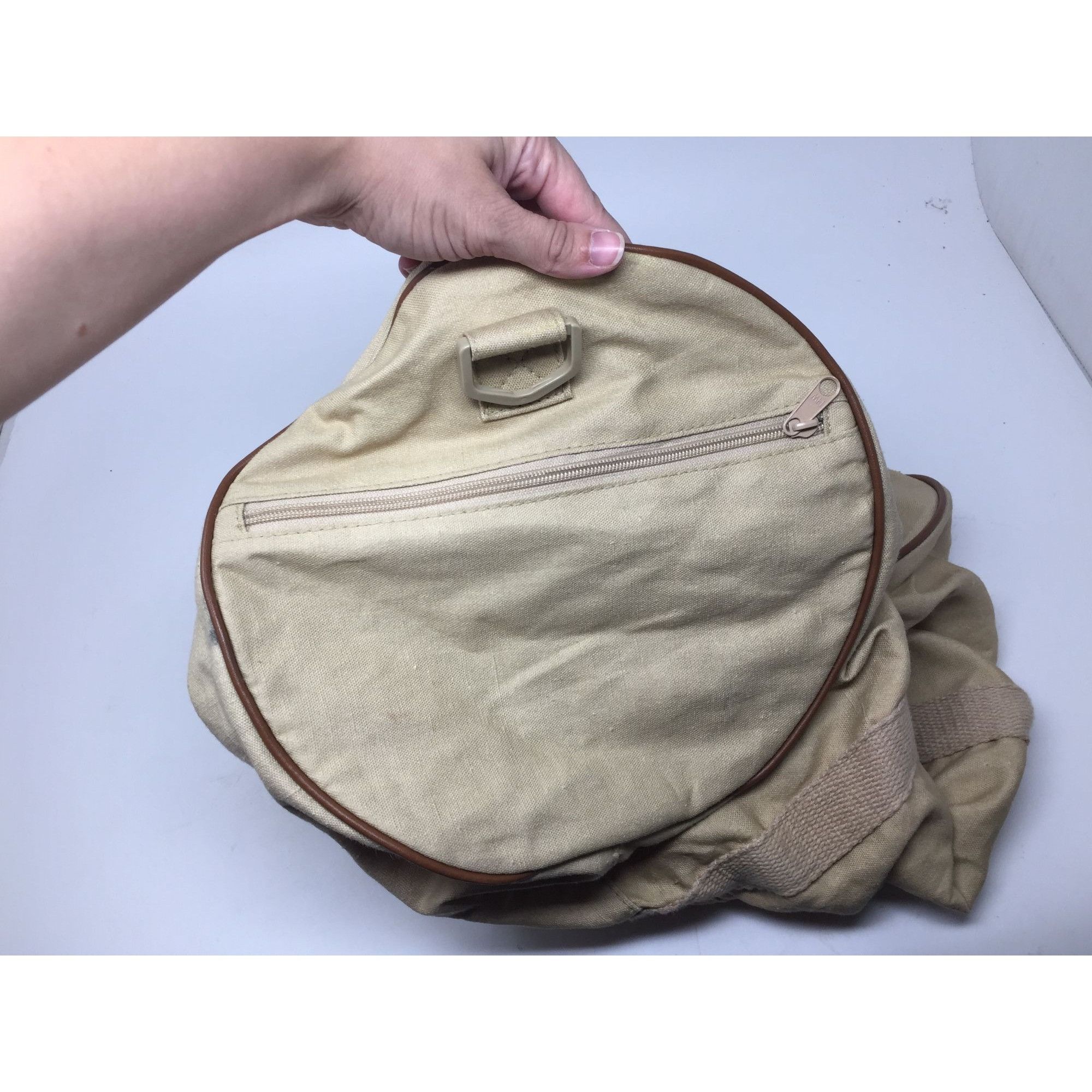 Other Vintage TIME Beige/Brown Zippered Duffle Bag with Handles Size ONE SIZE - 8 Thumbnail