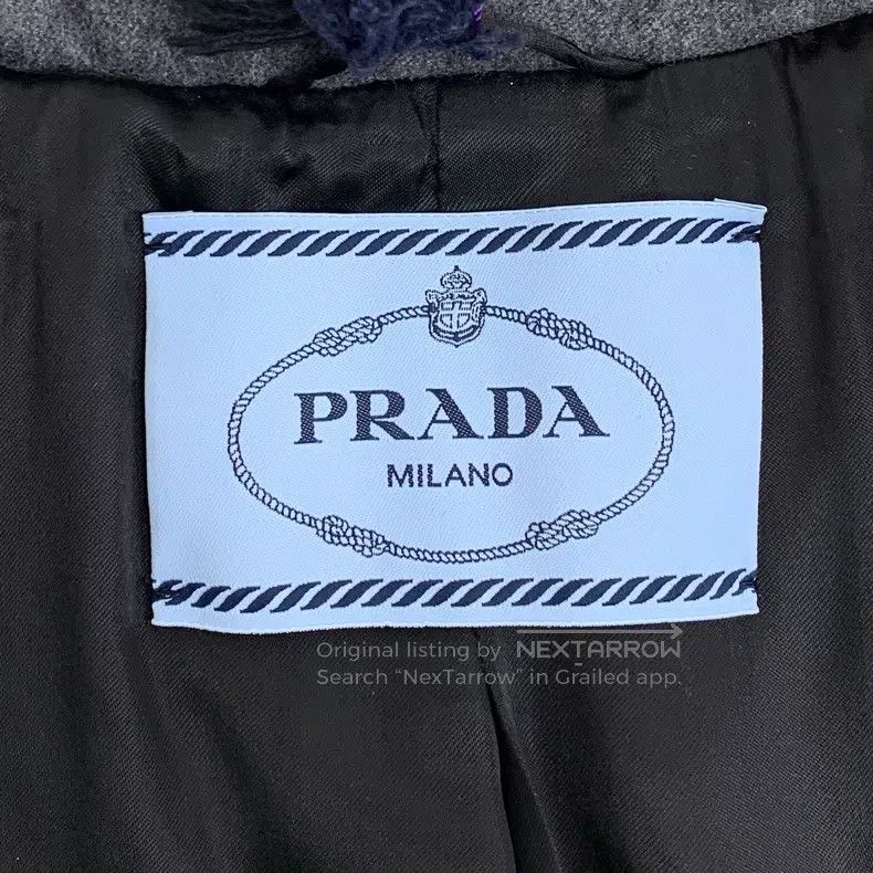 Prada Prada 22 dark gray cashmere lapel single-breasted long-sle Size XXS / US 00 / IT 34 - 7 Thumbnail