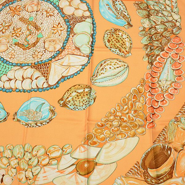 Hermes Hermes Hermes Silk Scarf Ladies Carré 90 Rocaille Canvas Scarf Size ONE SIZE - 1 Thumbnail