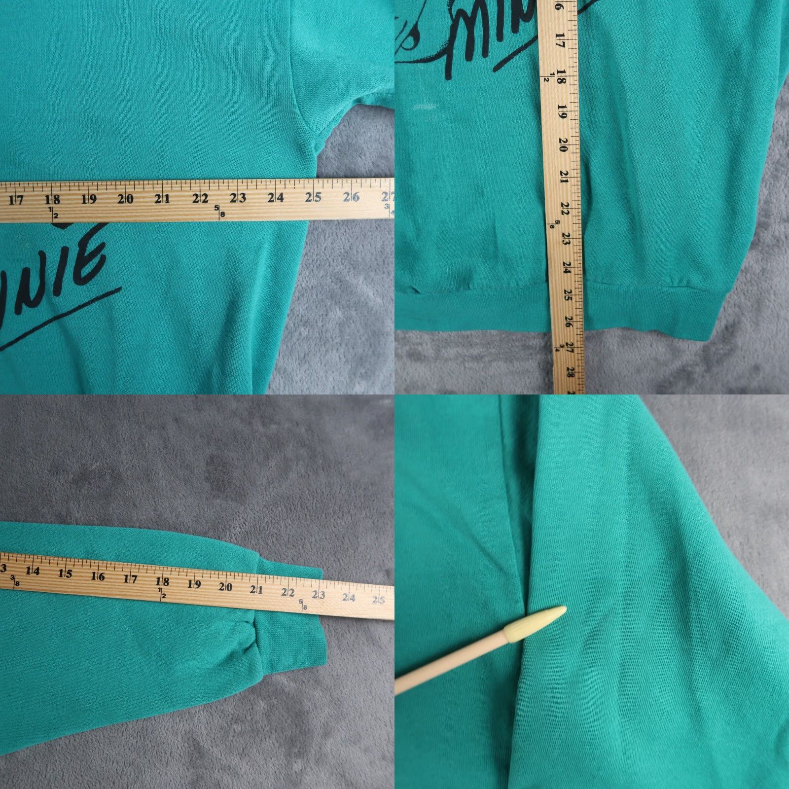 Disney VINTAGE Disney Sweatshirt Minnie Mouse Crewneck Teal 2XL 90s Cartoon Retro Unisex Adults Sweatshirt Mens Womens Girls Boys Size XXL / US 16-18 / IT 52-54 - 9 Thumbnail