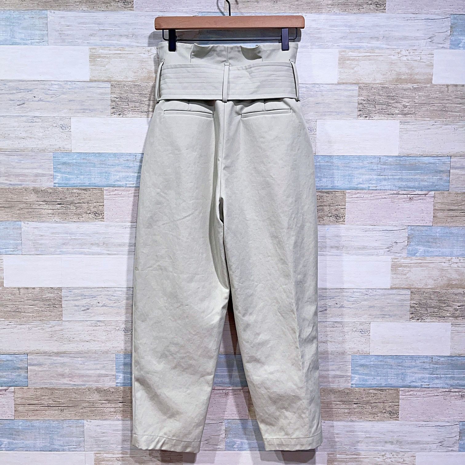 Iro IRO Ritokie High Waist Ankle Paperbag Trousers Green FR 36 4 Size 27" / US 4 / IT 40 - 3 Thumbnail