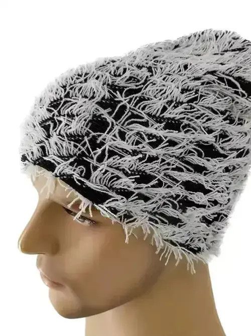 Japanese Brand Distressed Knitted Beanie Size ONE SIZE - 3 Thumbnail