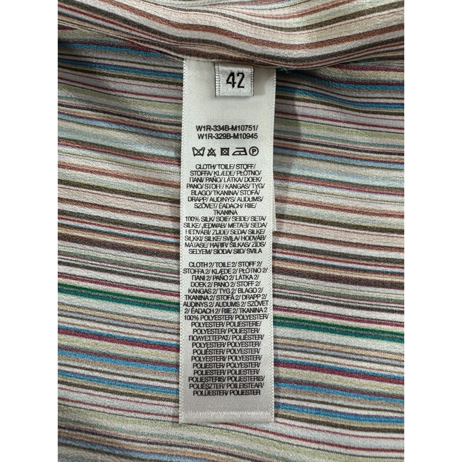 Paul Smith Paul Smith Silk 'Signature Stripe' Shirt size 42 US 6 multic Size S / US 4 / IT 40 - 5 Thumbnail