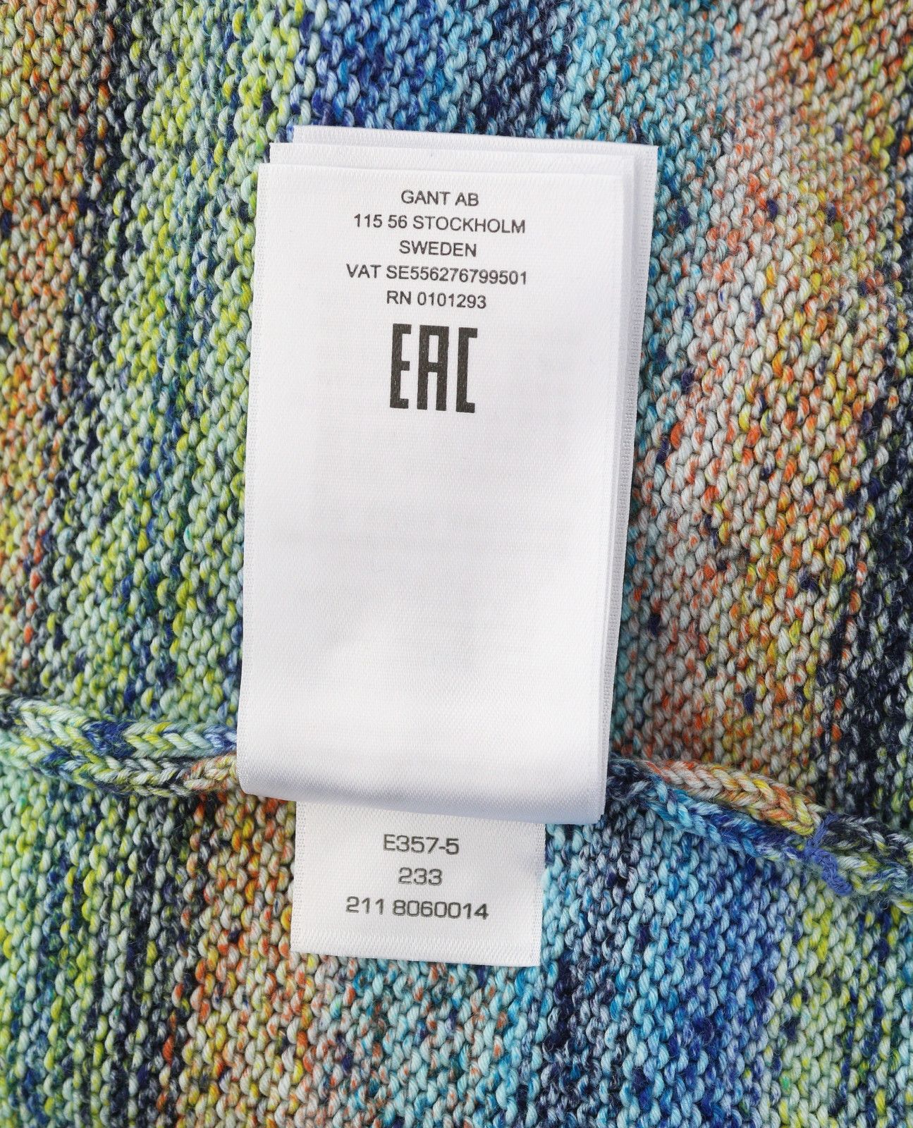 Gant SPACE DYED C-NECK 2XL Multicolour Tight-Neck 88121 Size US XXL / EU 58 / 5 - 9 Thumbnail