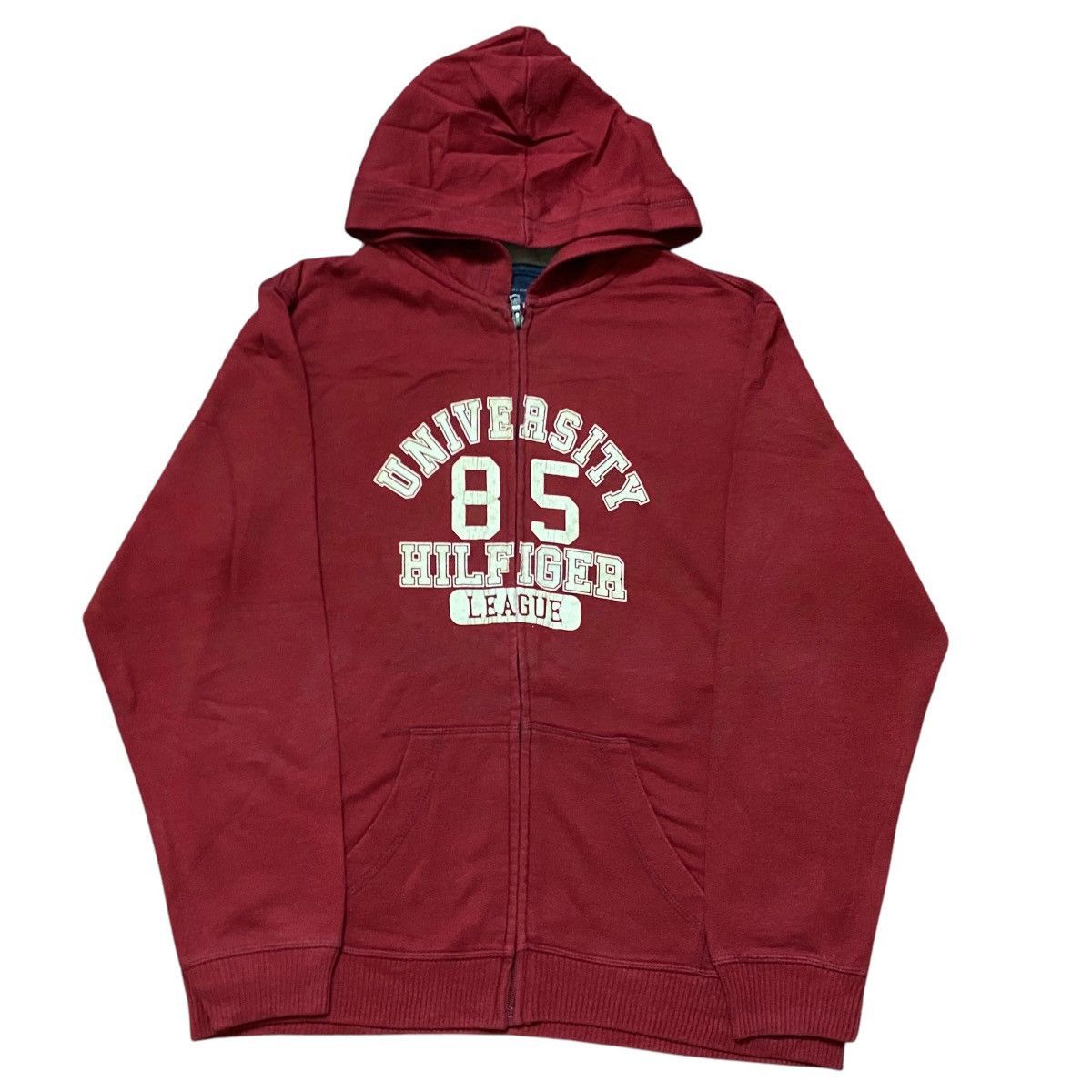 Tommy Hilfiger × Vintage Vintage TOMMY HILFIGER University League 85' Hoodies Size US XL / EU 56 / 4 - 1 Thumbnail