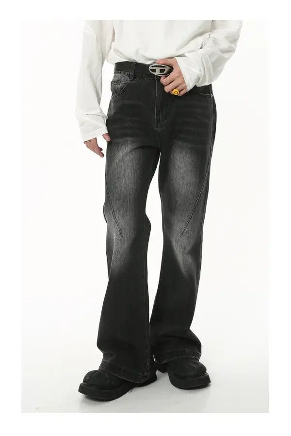 Japanese Brand VIBE Retro black and gray matte white slim fit jeans Size US 32 / EU 48 - 8 Thumbnail