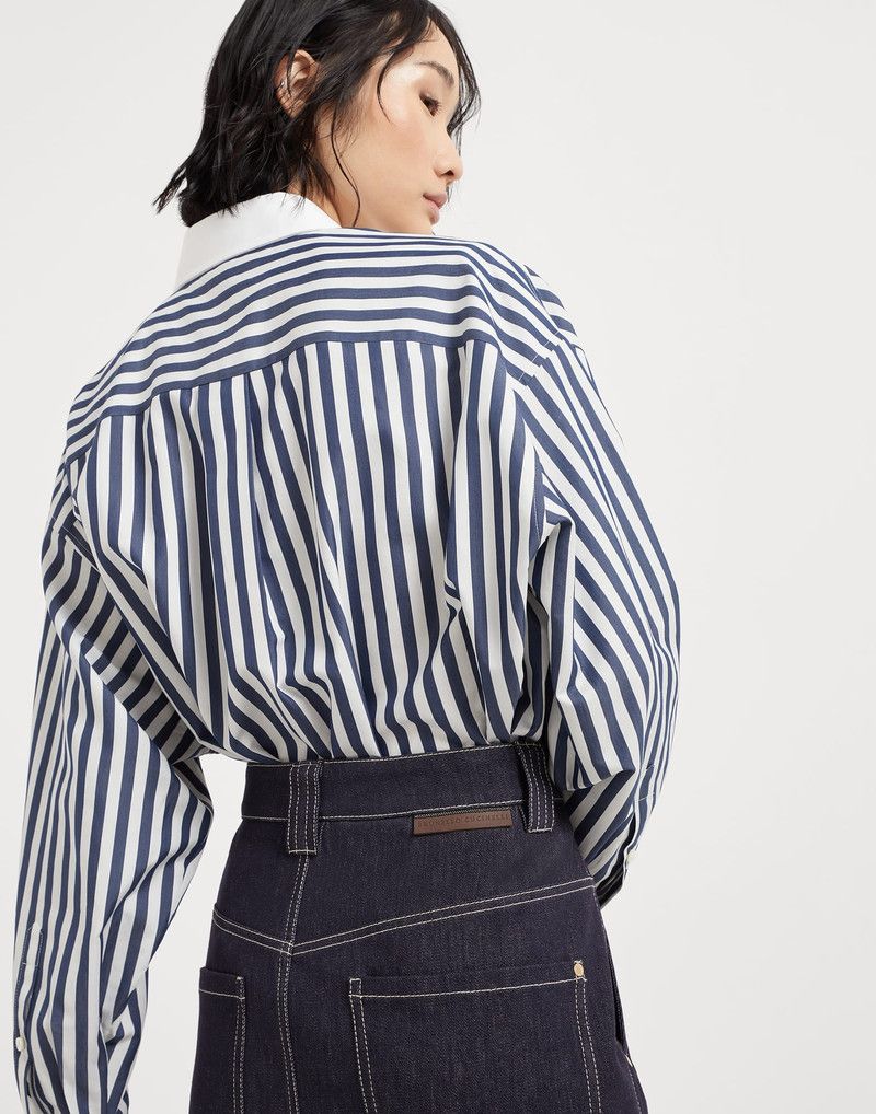 Brunello Cucinelli o1la1rc1a0326 Denim Skirt in Blue Size 27" / US 4 / IT 40 - 3 Thumbnail