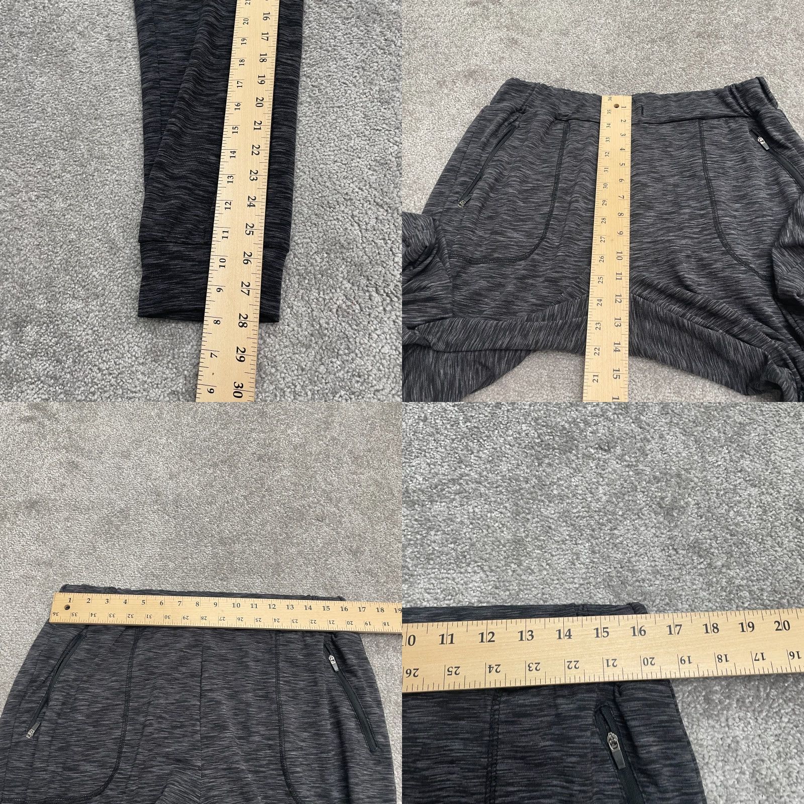 Vintage Adrienne Vittadini Sport Sweatpants Womens 2X Dark Gray Tapered Zip Pocket 32x28 Size 40" / US 18 - 8 Thumbnail