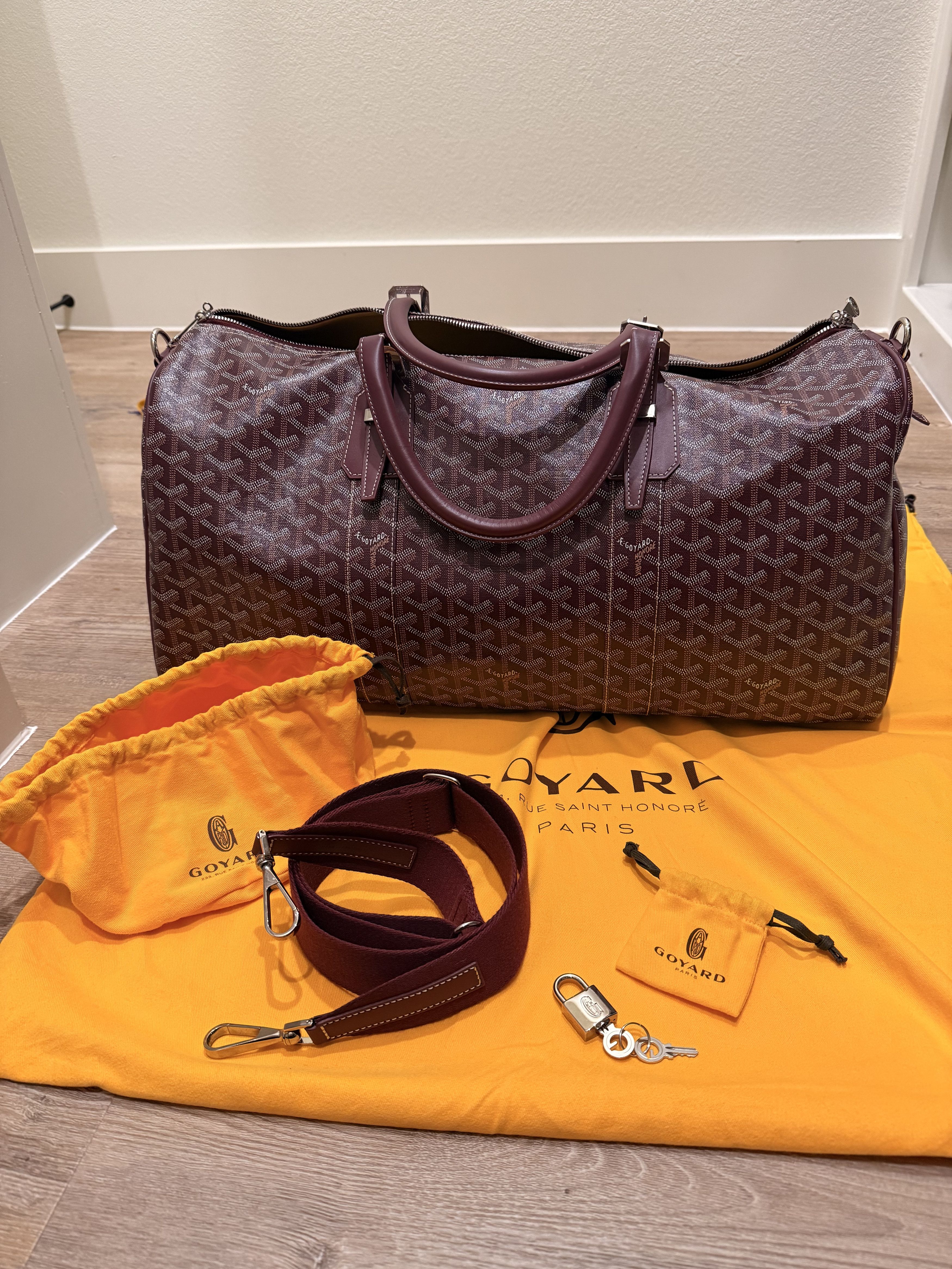 Goyard Boston 50 Burgundy Size ONE SIZE - 6 Thumbnail