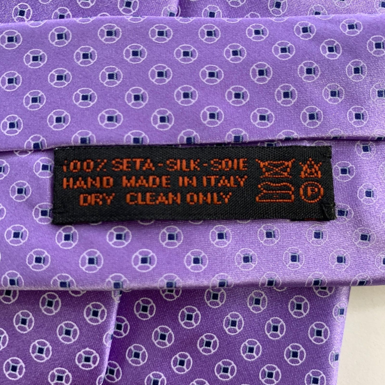 Dolcepunta DOLCEPUNTA Purple Blue Polka Dot Silk Tie Size ONE SIZE - 4 Thumbnail